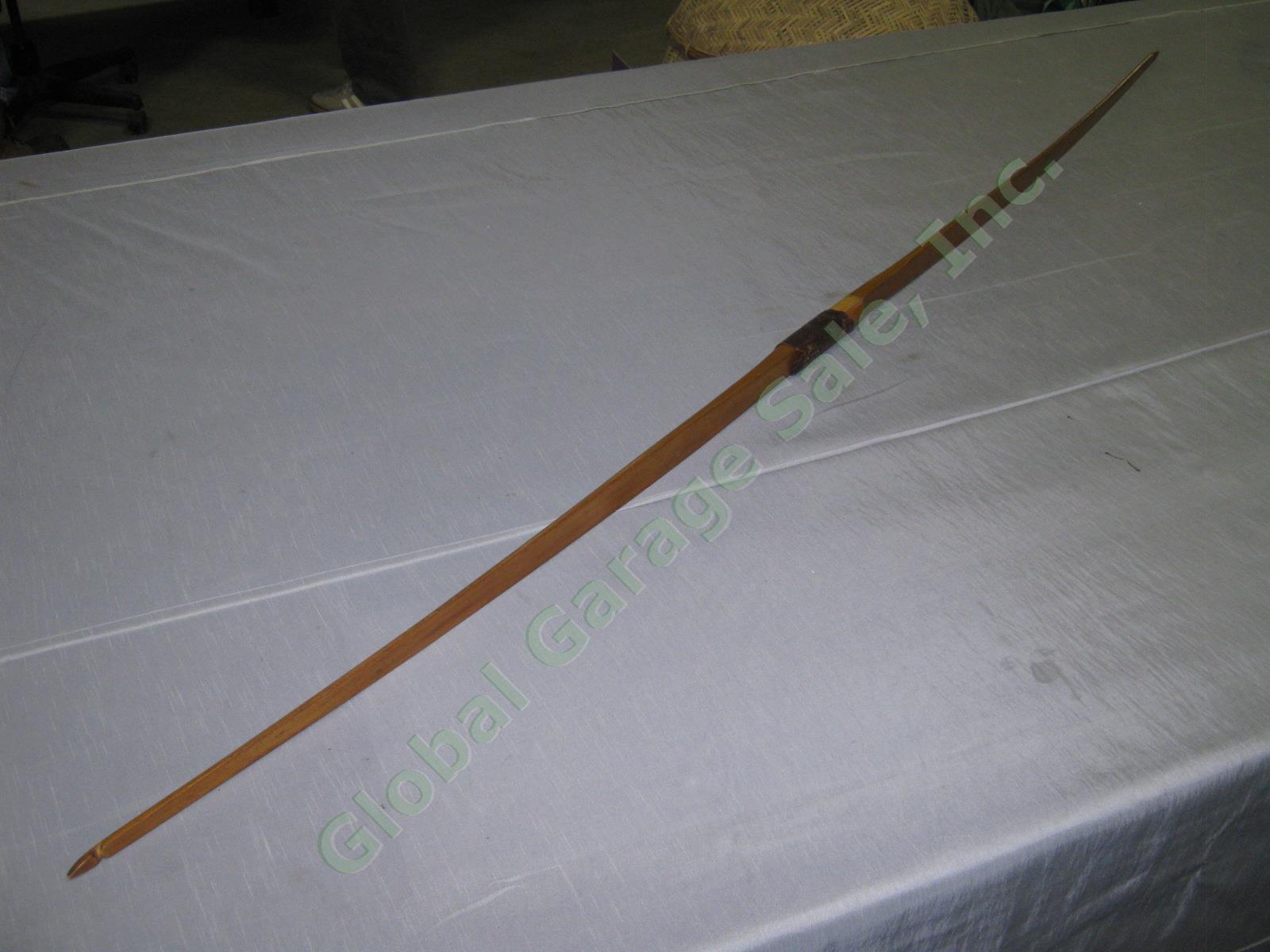 Vtg Antique 70" Stevenson R.W Carmmack Wooden Archery Longbow Bow Unstrung Rare? 1