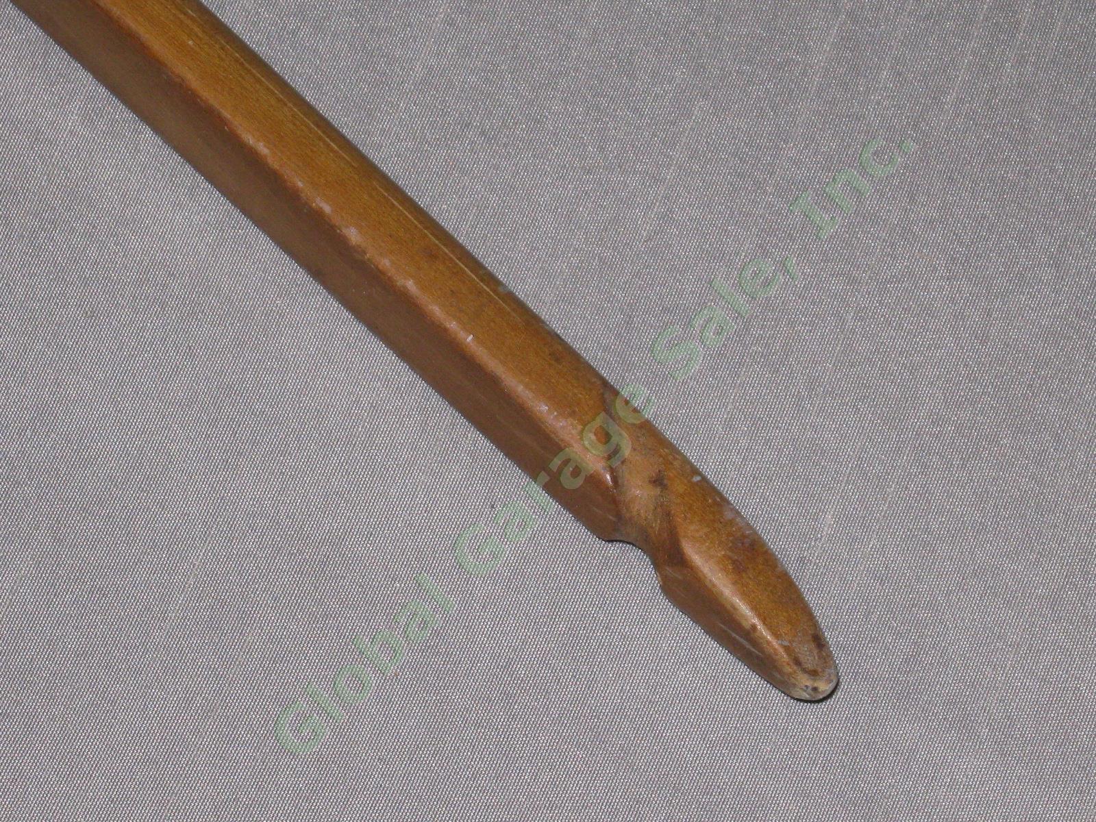 Vtg Antique 70" Stevenson R.W Carmmack Wooden Archery Longbow Bow Unstrung Rare? 7
