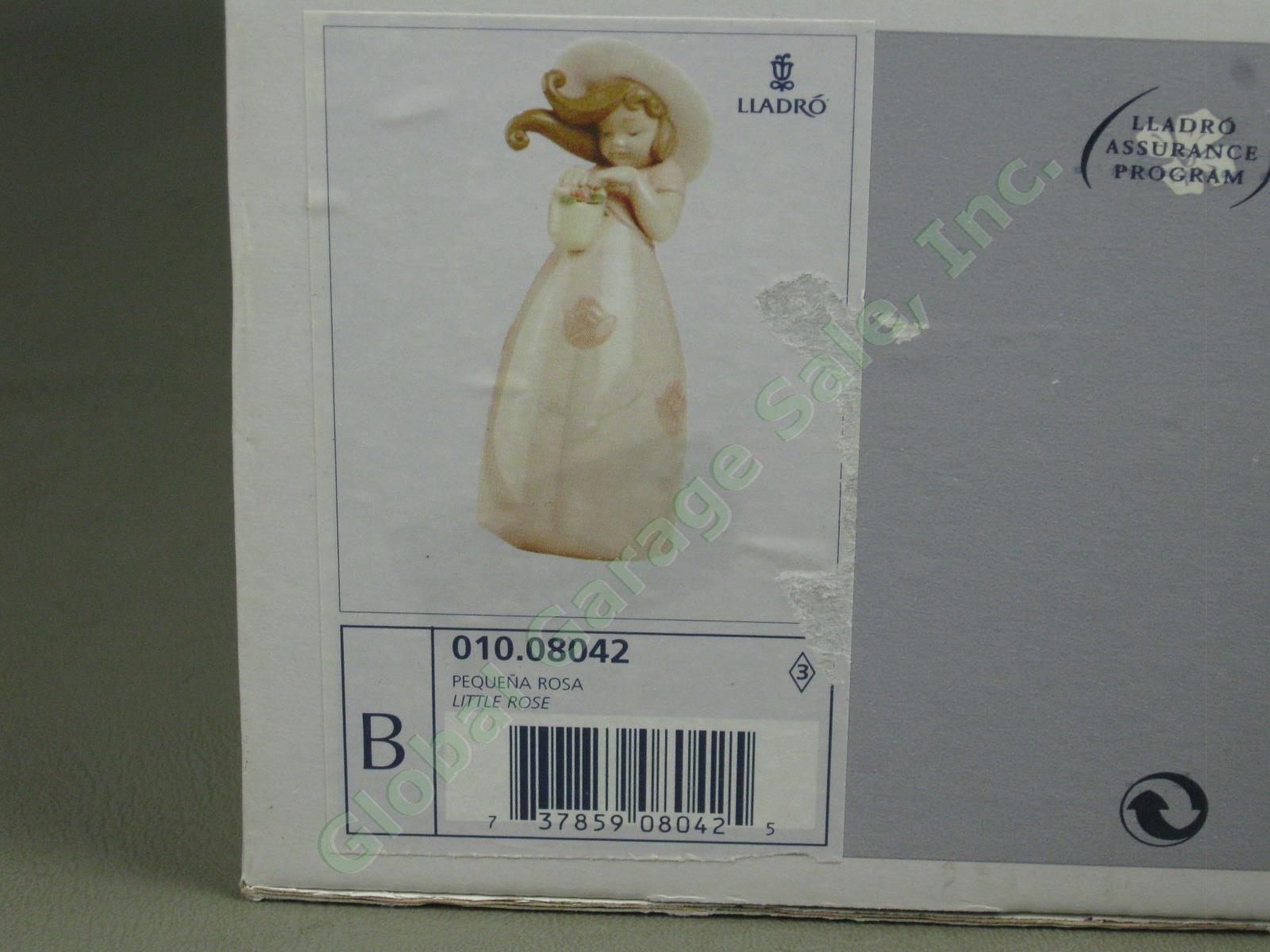2003 Retired Lladro Daisa Little Rose Figurine Girl With Flower Basket +Box 8042 7