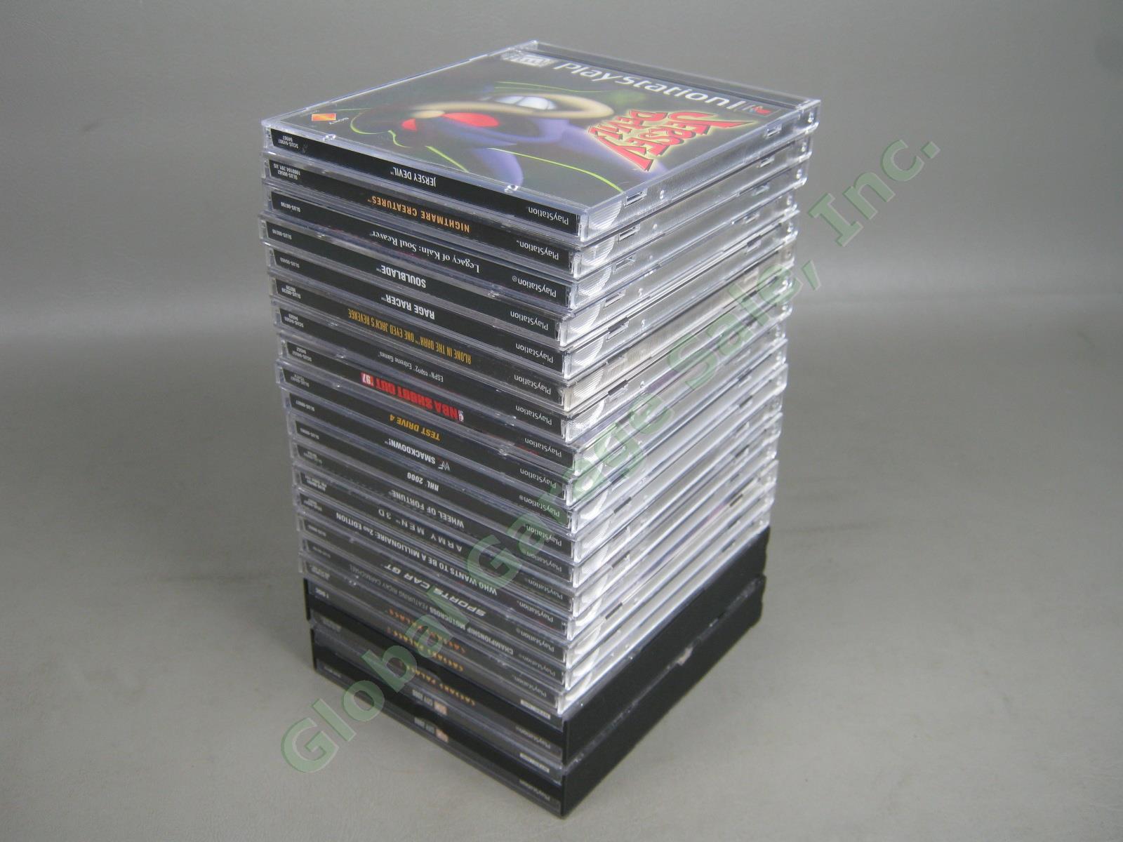 19 Sony Playstation 1 PS1 Black Label Game Lot Jersey Devil Nightmare Creatures 1