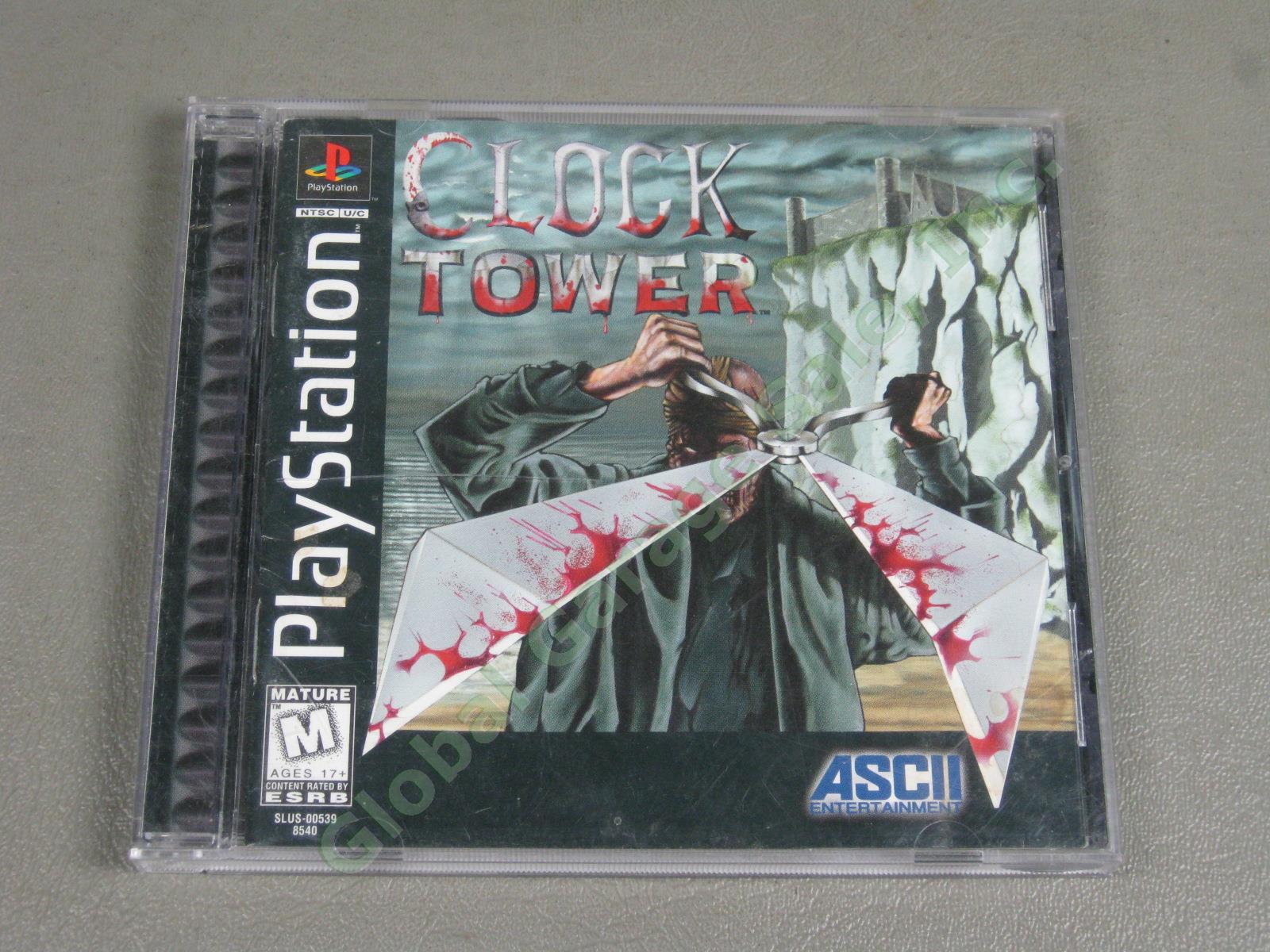 Sony Playstation 1 PS1 PSX PSOne Black Label BL Game Clock Tower Complete CIB NR