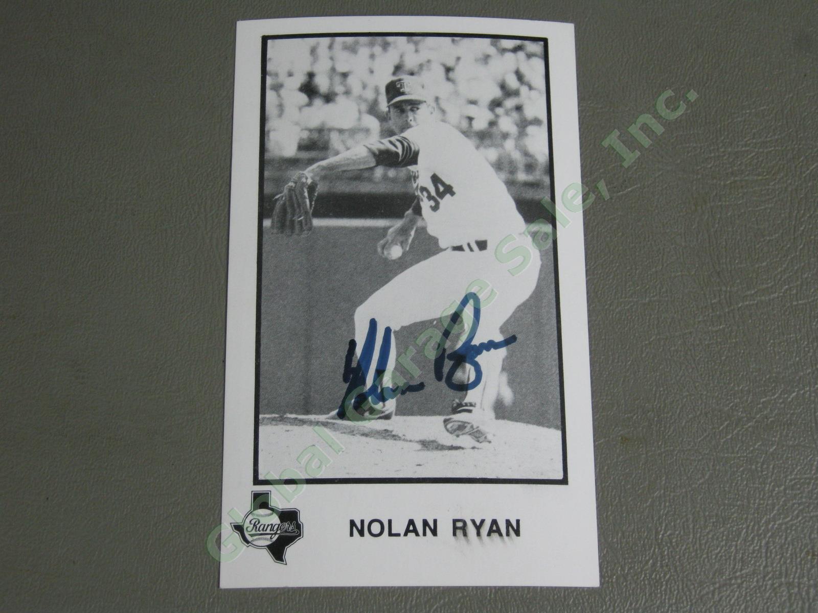 HUGE Nolan Ryan Lot Autographed Litho Reid Signed Ball 3000+/- Cards Magazines + 4