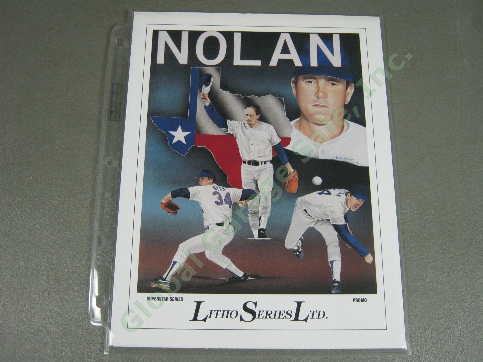 HUGE Nolan Ryan Lot Autographed Litho Reid Signed Ball 3000+/- Cards Magazines + 30