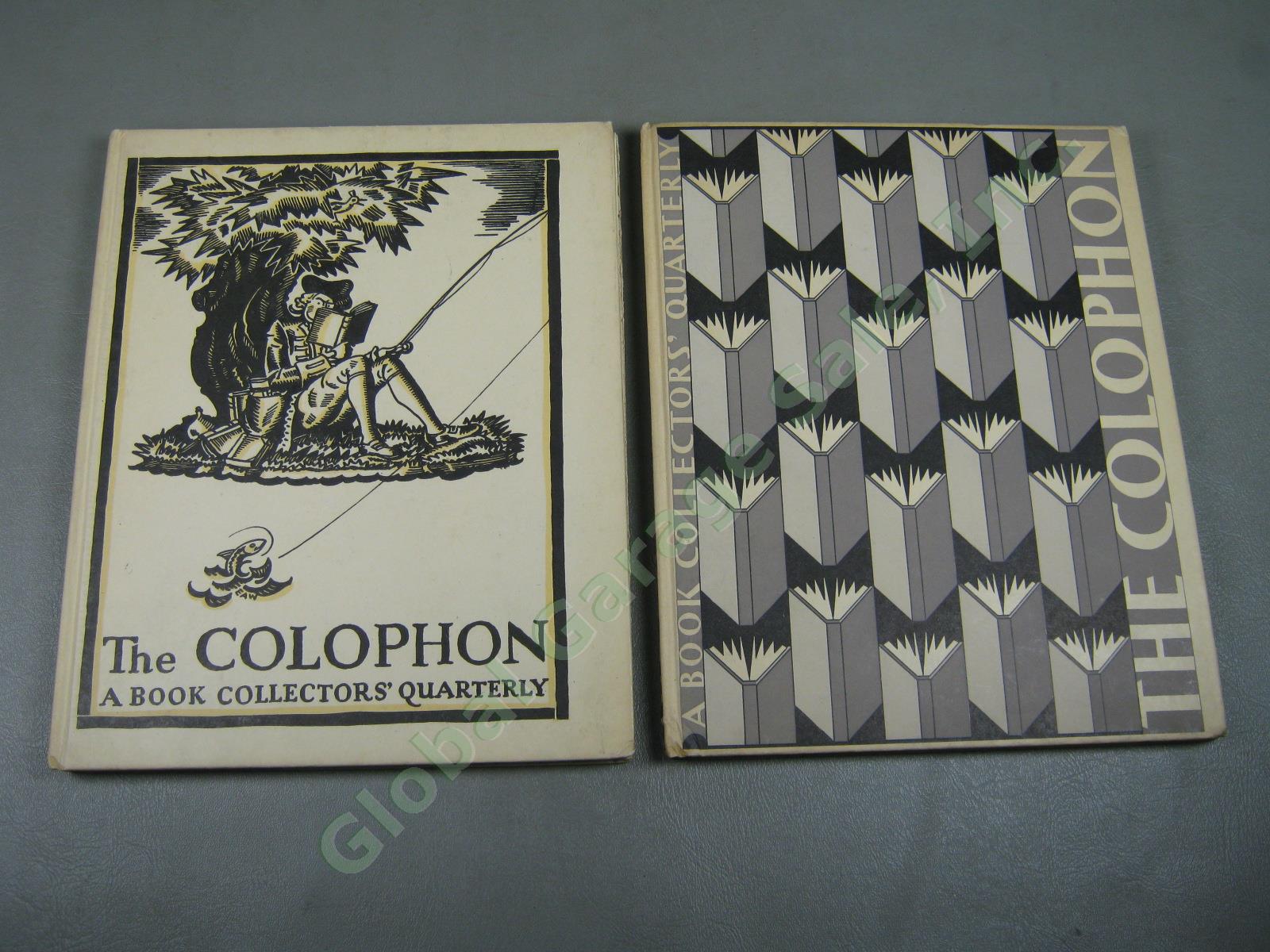 11 Vtg The Colophon Book Collector Quarterly 1930-32 Part 1 2 3 4 6 8 9 10 11 NR 1