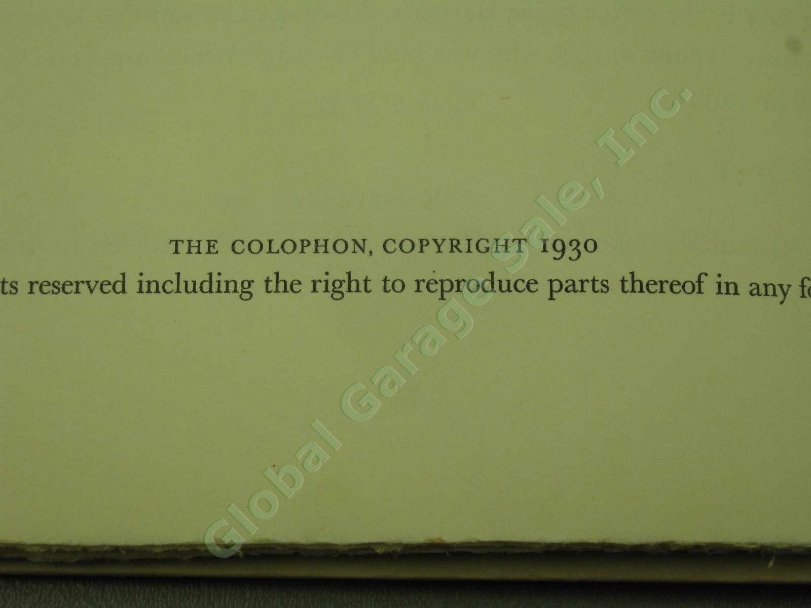 11 Vtg The Colophon Book Collector Quarterly 1930-32 Part 1 2 3 4 6 8 9 10 11 NR 5