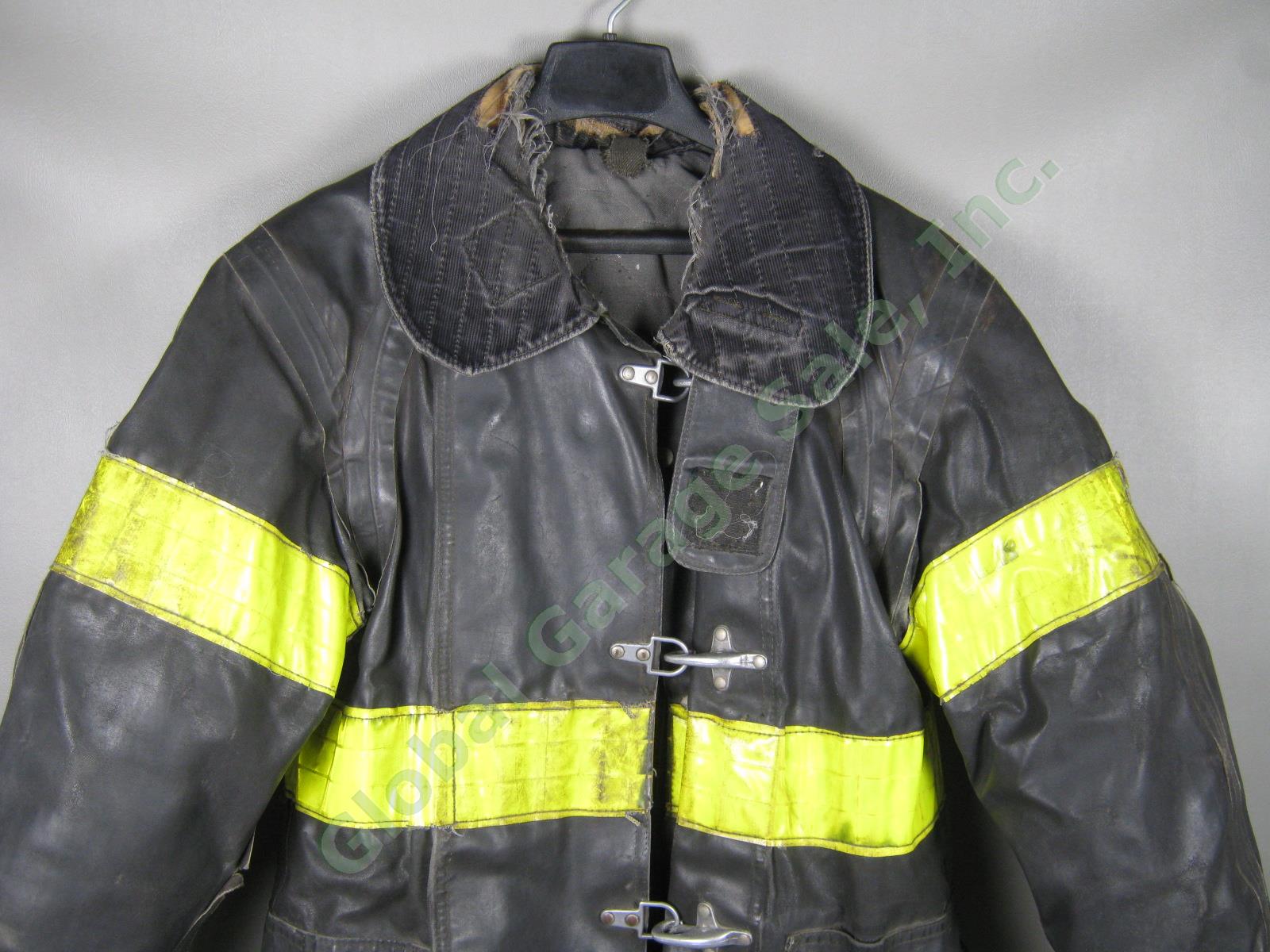 Vtg Cairns FDNY NYC Fire Dept Winter Turnout Coat Firefighter Jacket Gray Liner 1