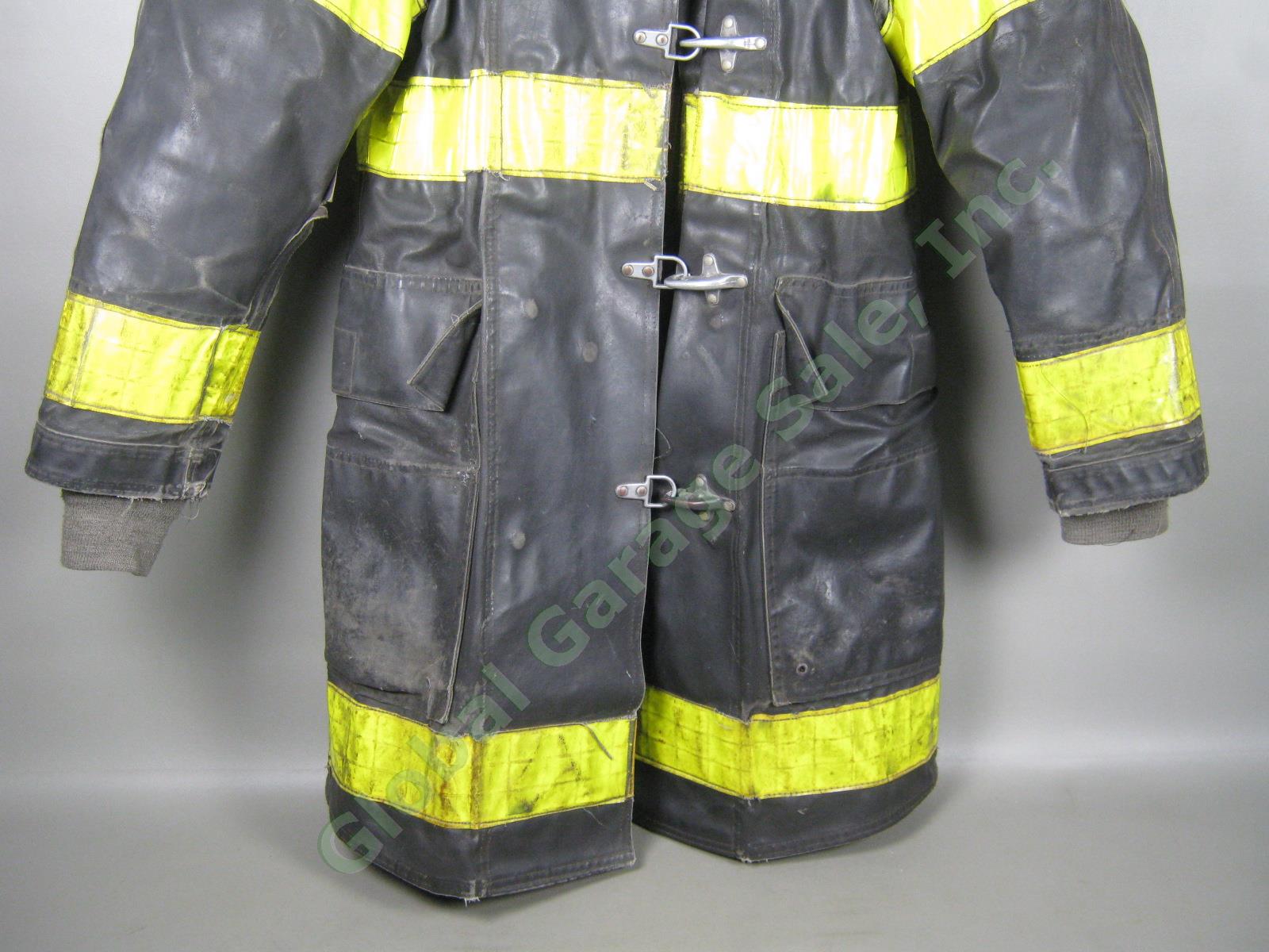 Vtg Cairns FDNY NYC Fire Dept Winter Turnout Coat Firefighter Jacket Gray Liner 2