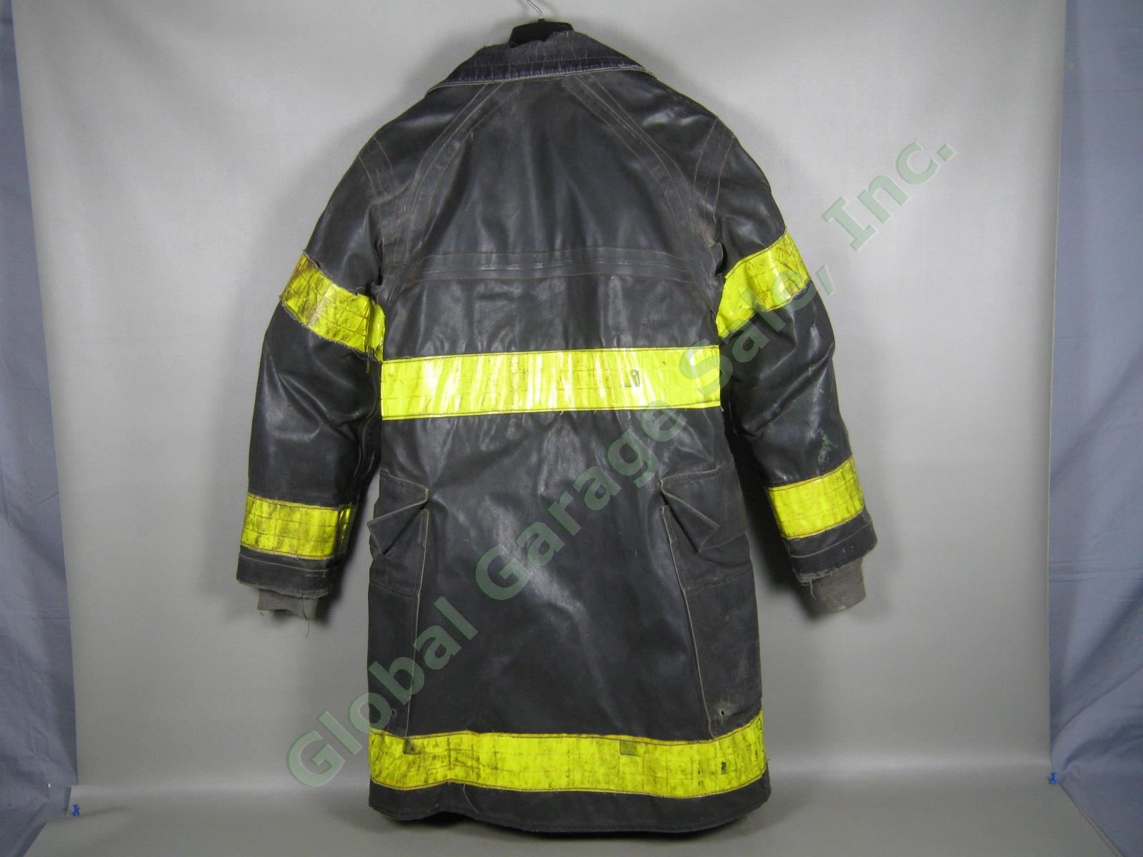Vtg Cairns FDNY NYC Fire Dept Winter Turnout Coat Firefighter Jacket Gray Liner 3