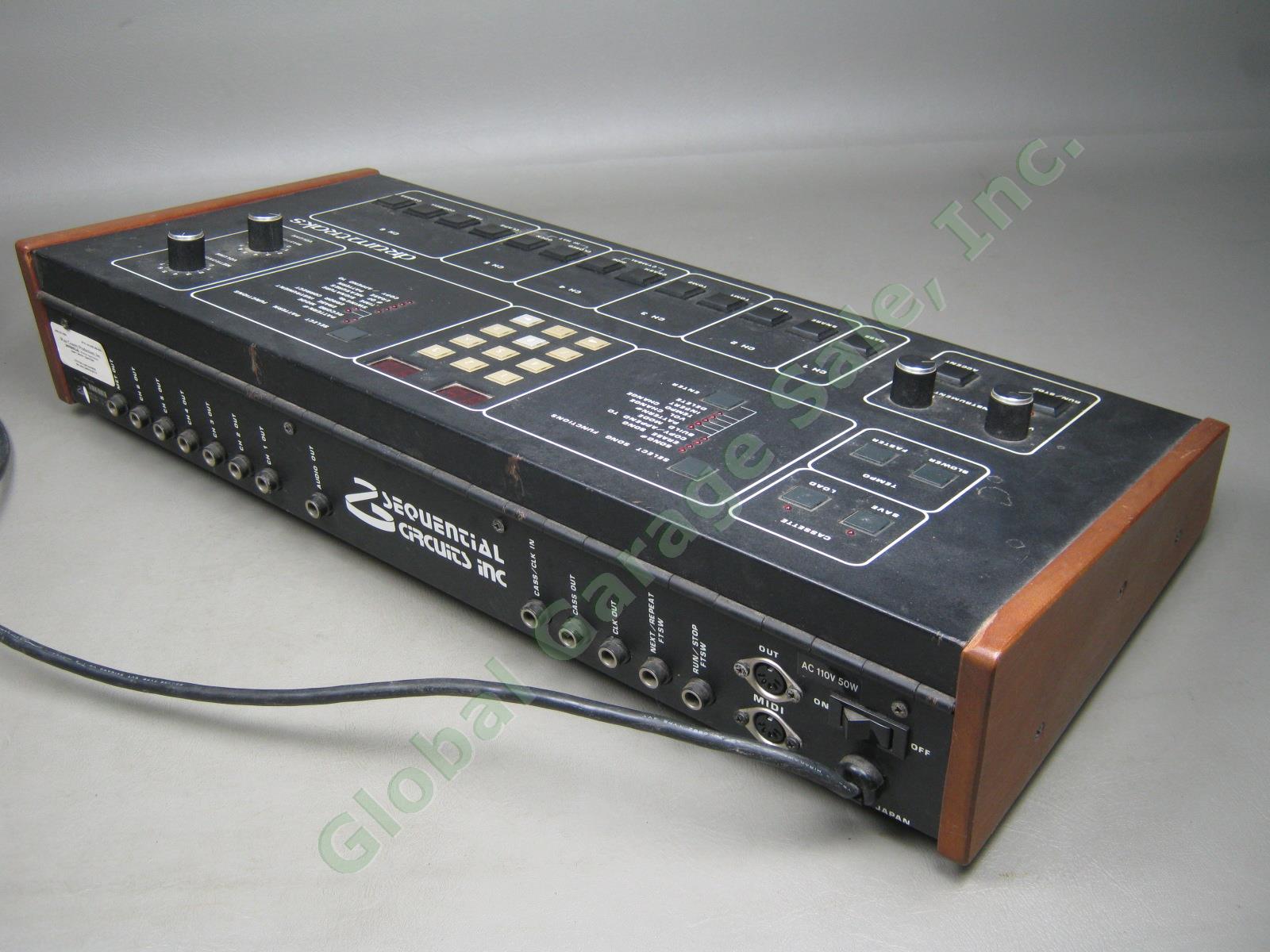 Vtg 1980s Sequential Circuits Drumtraks 400 Drum Machine W/ Hard Road Case PARTS 13