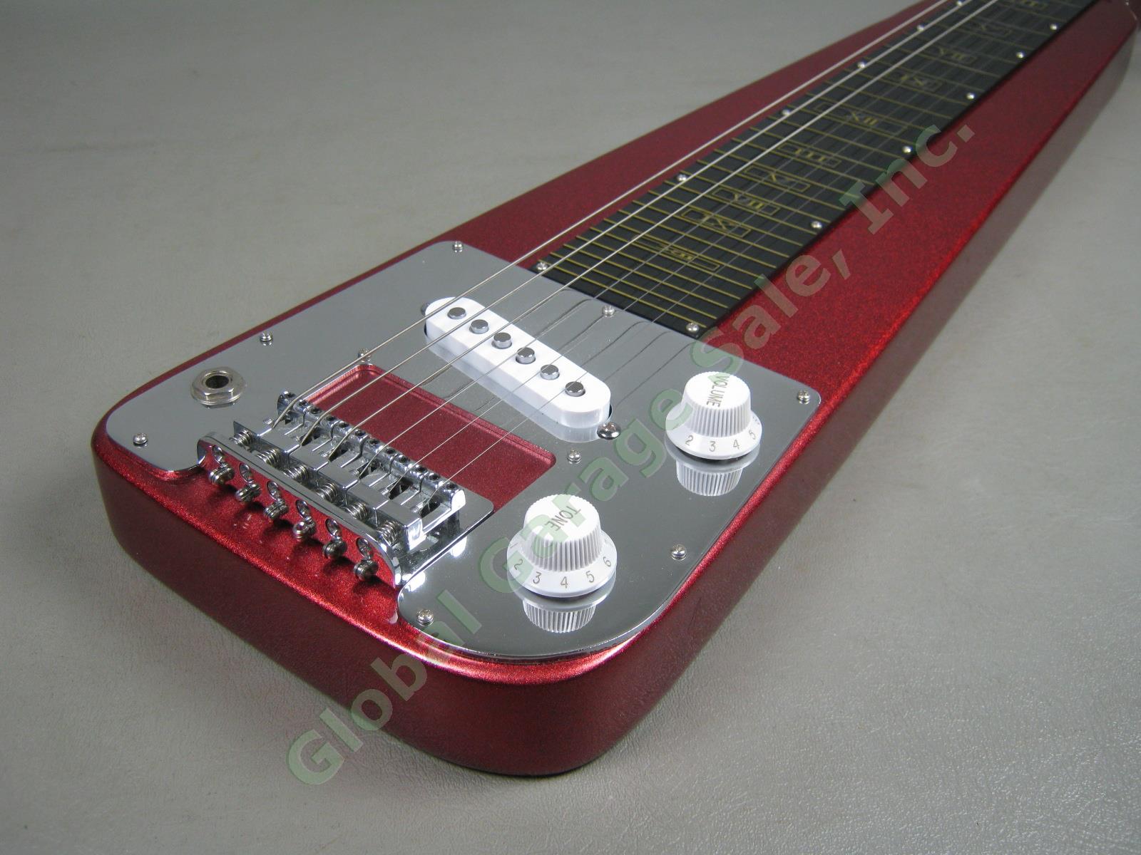Red Artisan EA-1 6-String Electric Lap Steel Guitar W/ Soft Gig Bag Barely Used! 2