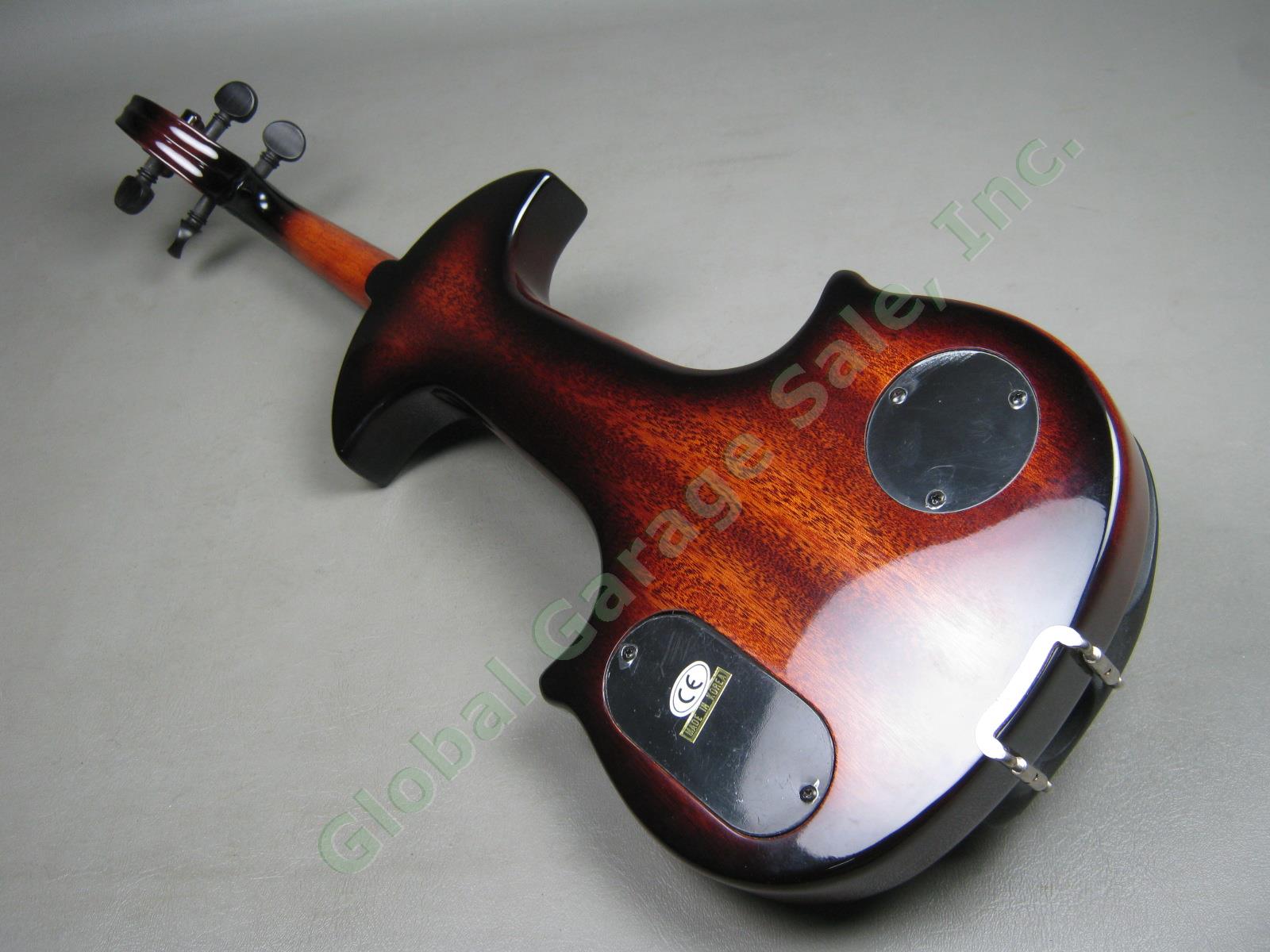 Rogue Electric 4/4 Violin W/ Bow Chin Rest Rosin Gig Bag Case Strap Bundle Lot 6