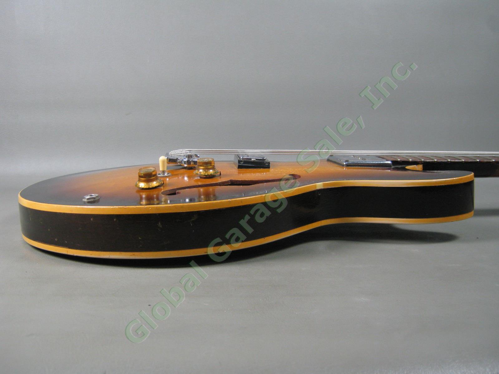 Vtg 1960s Epiphone Rivoli EB232 Semi Hollow Body Electric Bass Guitar NO RESERVE 3