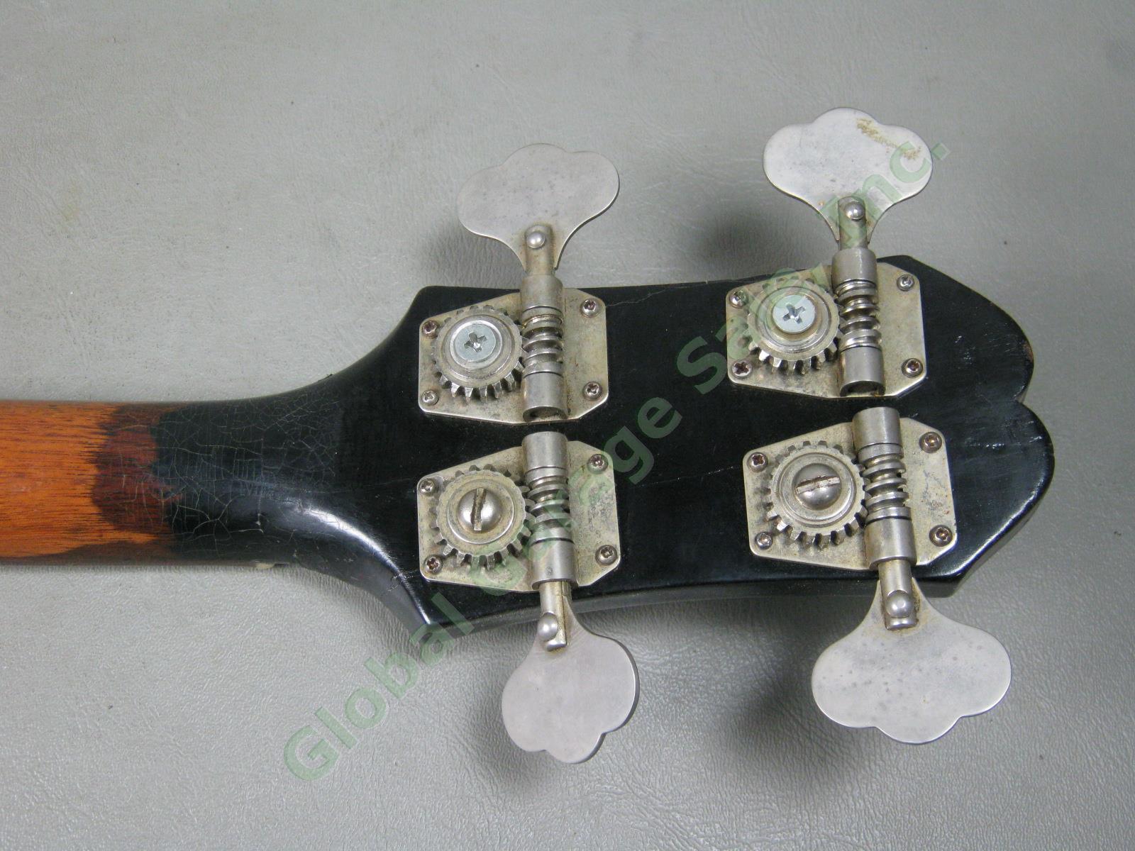 Vtg 1960s Epiphone Rivoli EB232 Semi Hollow Body Electric Bass Guitar NO RESERVE 19