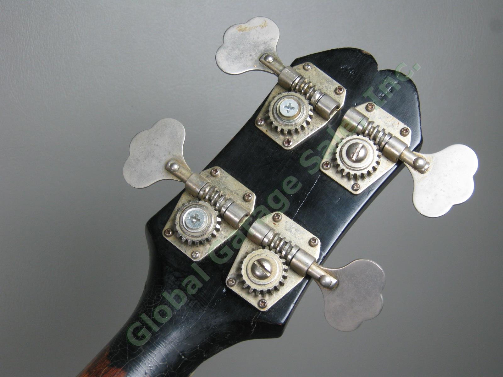 Vtg 1960s Epiphone Rivoli EB232 Semi Hollow Body Electric Bass Guitar NO RESERVE 21