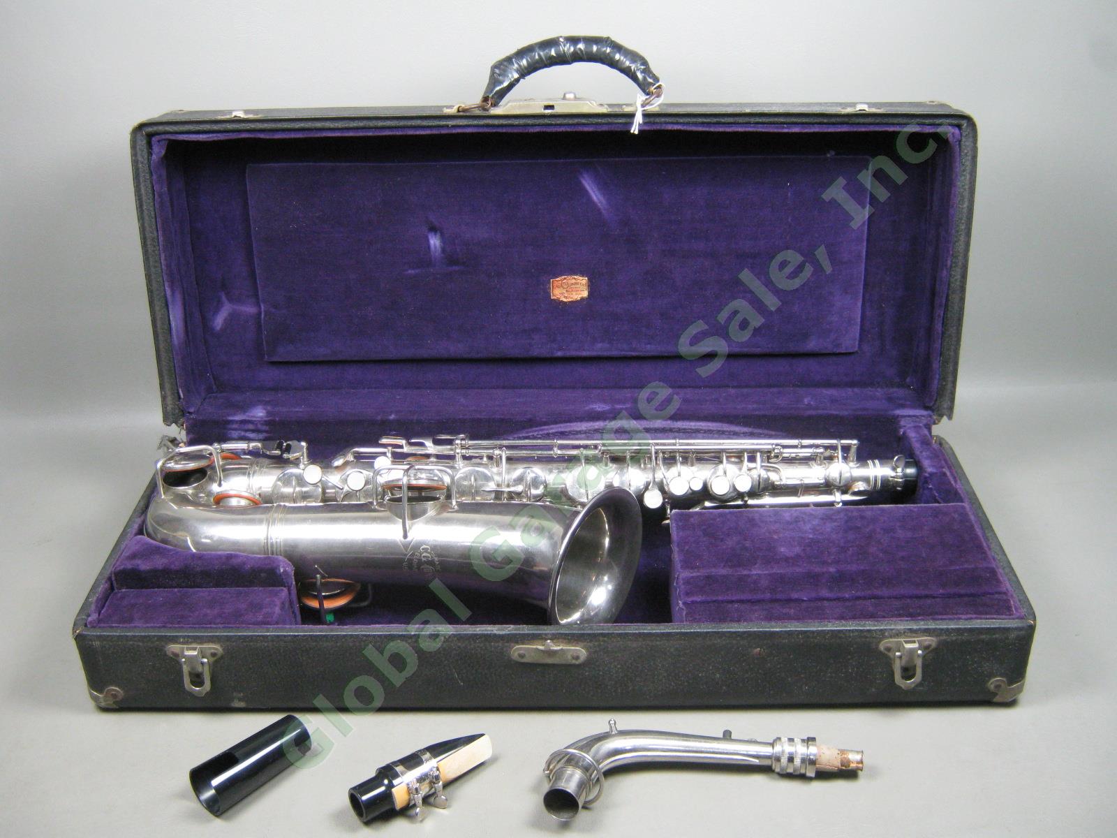 Vtg Antique C G CG Conn C-Melody Saxophone + Case 1119954 106159 L Patented 1914