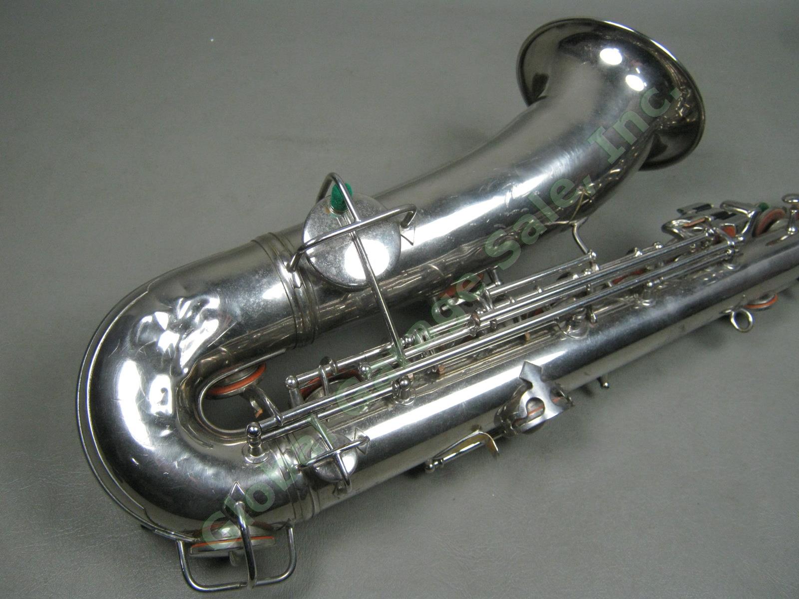 Vtg Antique C G CG Conn C-Melody Saxophone + Case 1119954 106159 L Patented 1914 3