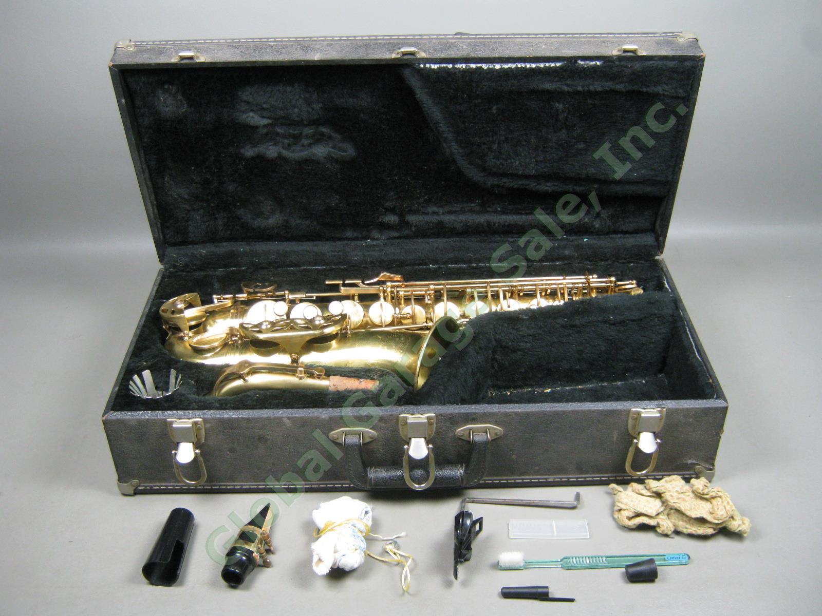 Vtg Evette Buffet Crampon Alto Saxophone W/ Hard Case Serial 23564 Re-Lacquered