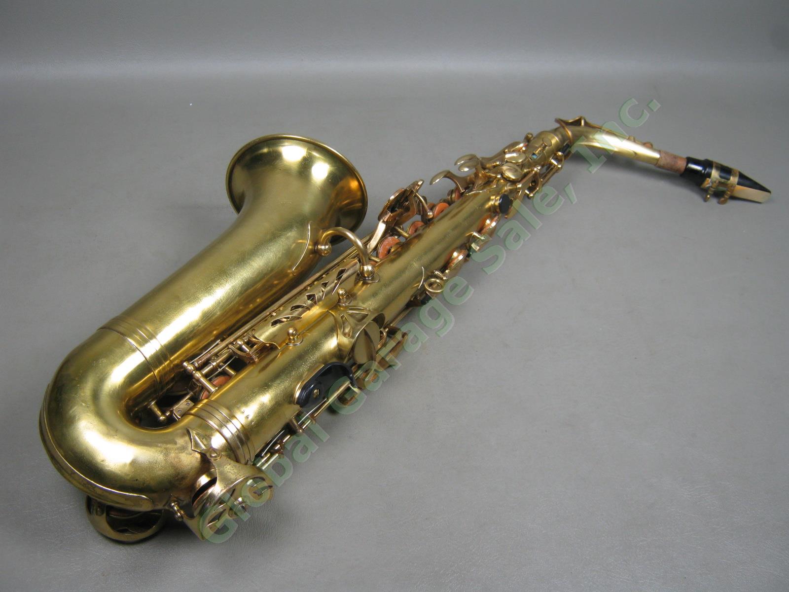 Vtg Evette Buffet Crampon Alto Saxophone W/ Hard Case Serial 23564 Re-Lacquered 4