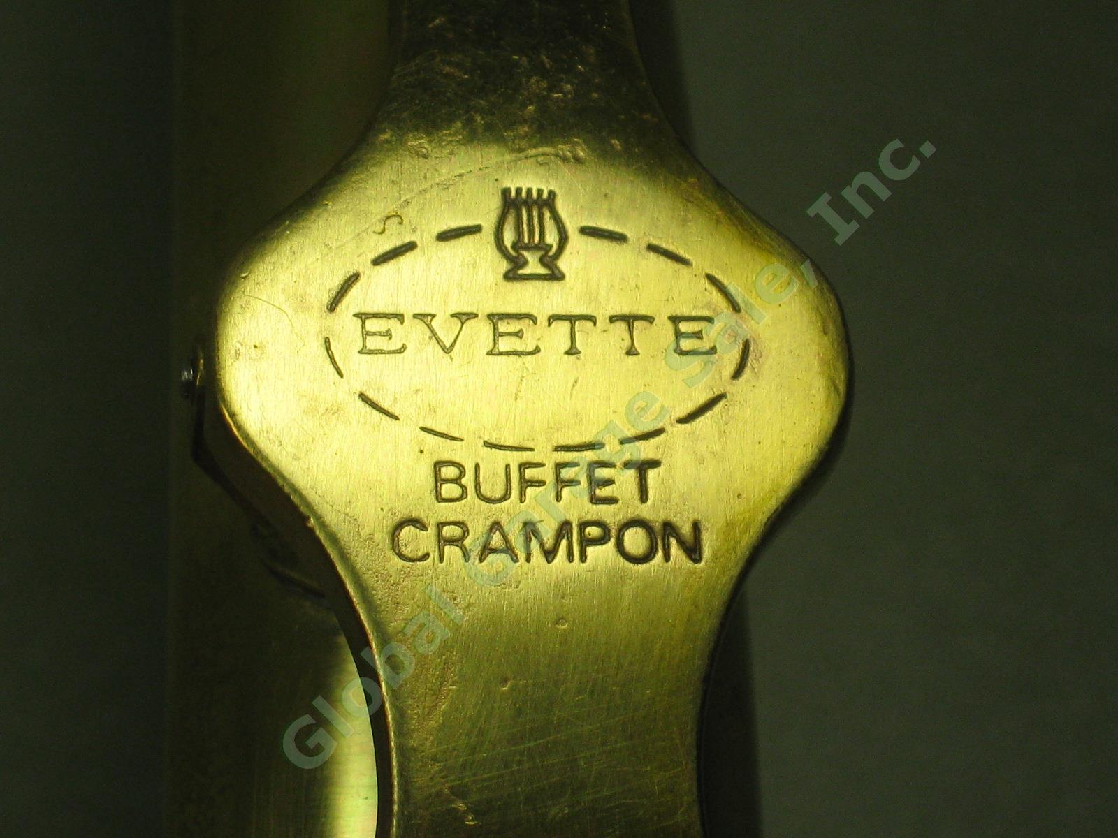 Vtg Evette Buffet Crampon Alto Saxophone W/ Hard Case Serial 23564 Re-Lacquered 9