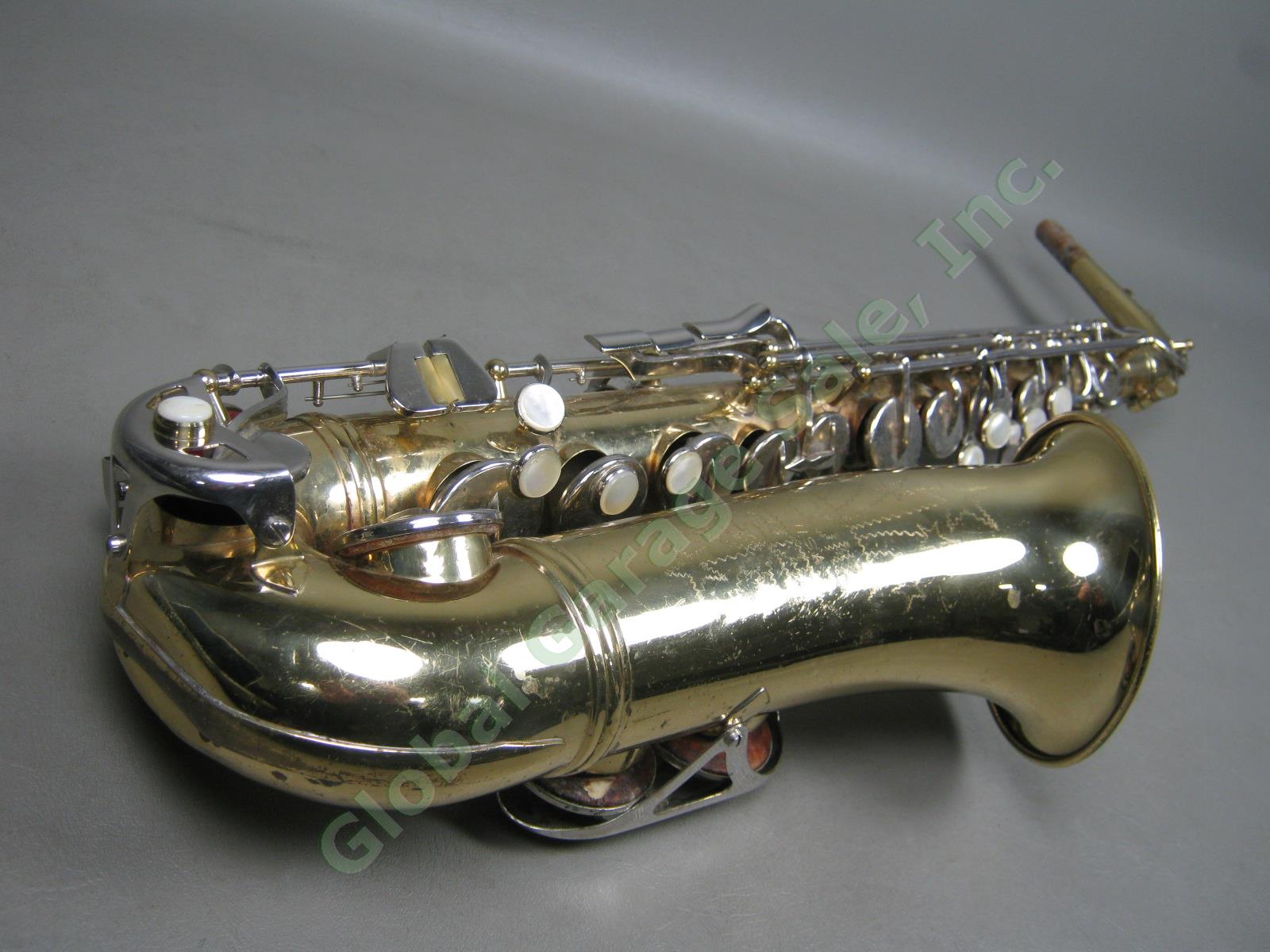 Vtg 1960s Conn USA Alto Saxophone W/ Neck Hard Case Bundle Lot Serial L30897 NR! 2