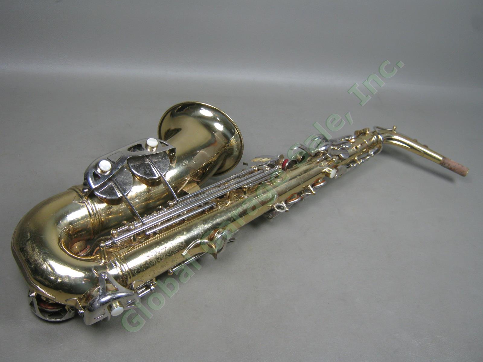 Vtg 1960s Conn USA Alto Saxophone W/ Neck Hard Case Bundle Lot Serial L30897 NR! 4