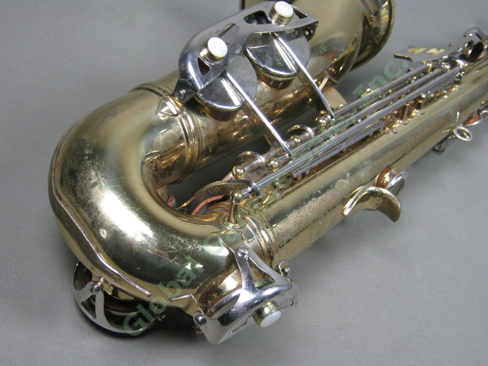Vtg 1960s Conn USA Alto Saxophone W/ Neck Hard Case Bundle Lot Serial L30897 NR! 5