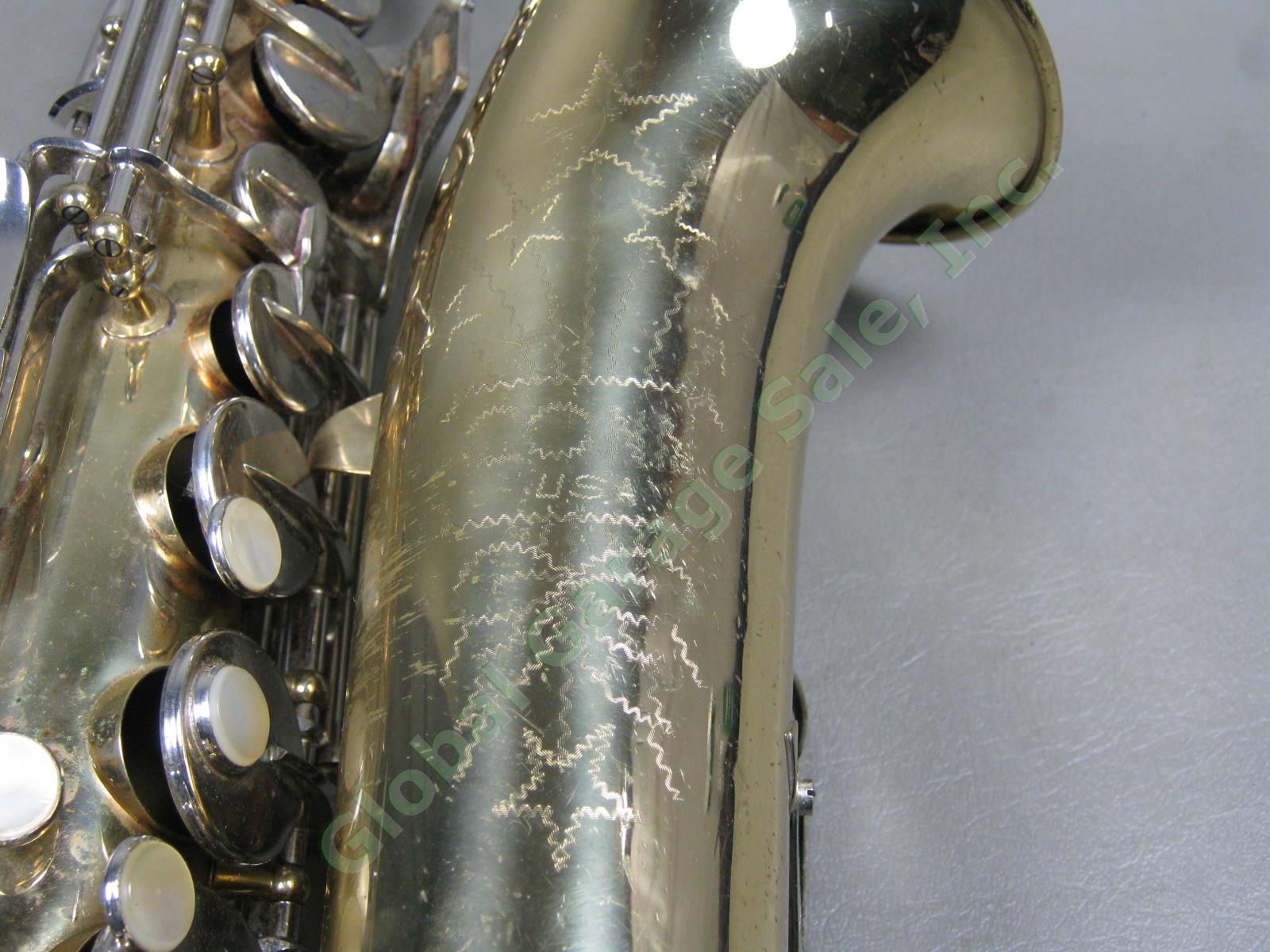 Vtg 1960s Conn USA Alto Saxophone W/ Neck Hard Case Bundle Lot Serial L30897 NR! 7