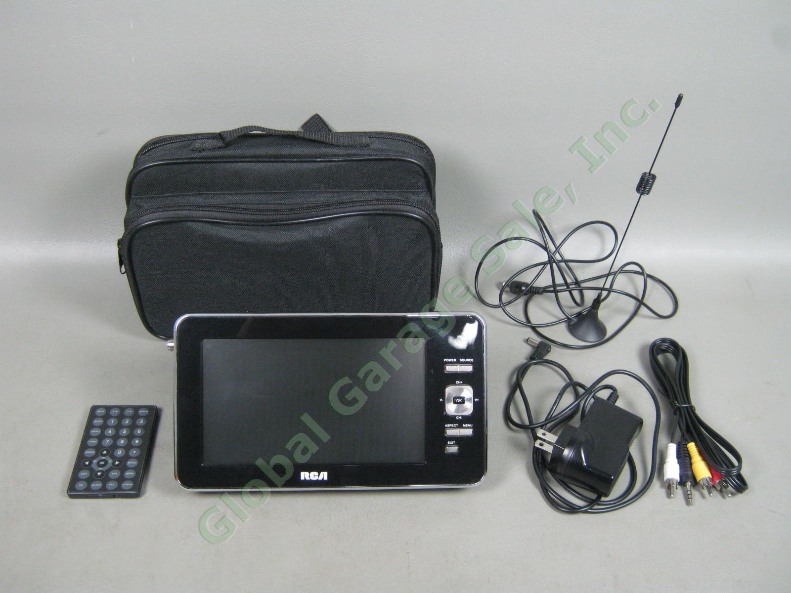 RCA 7" Portable Digital LCD TV DPTM70R Rechargeable SD USB With Case Remote +NR!