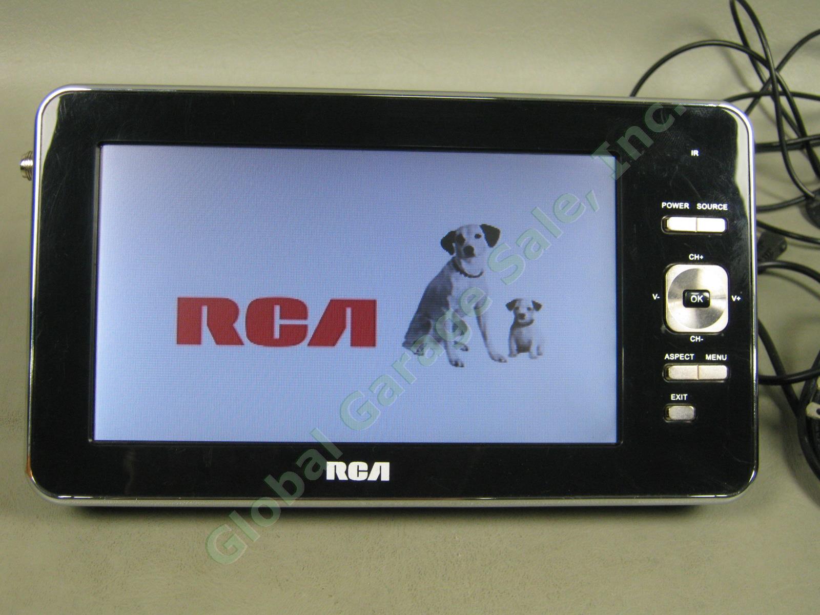 RCA 7" Portable Digital LCD TV DPTM70R Rechargeable SD USB With Case Remote +NR! 1
