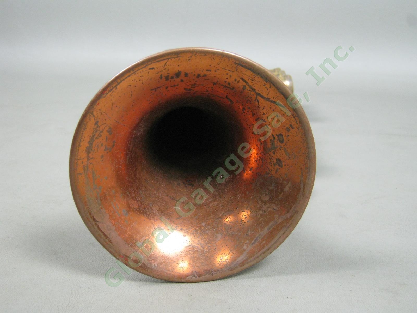 Vintage 1950s 1952 CG C G Conn Copper Bell Trumpet Serial Number 408748 No Res! 8