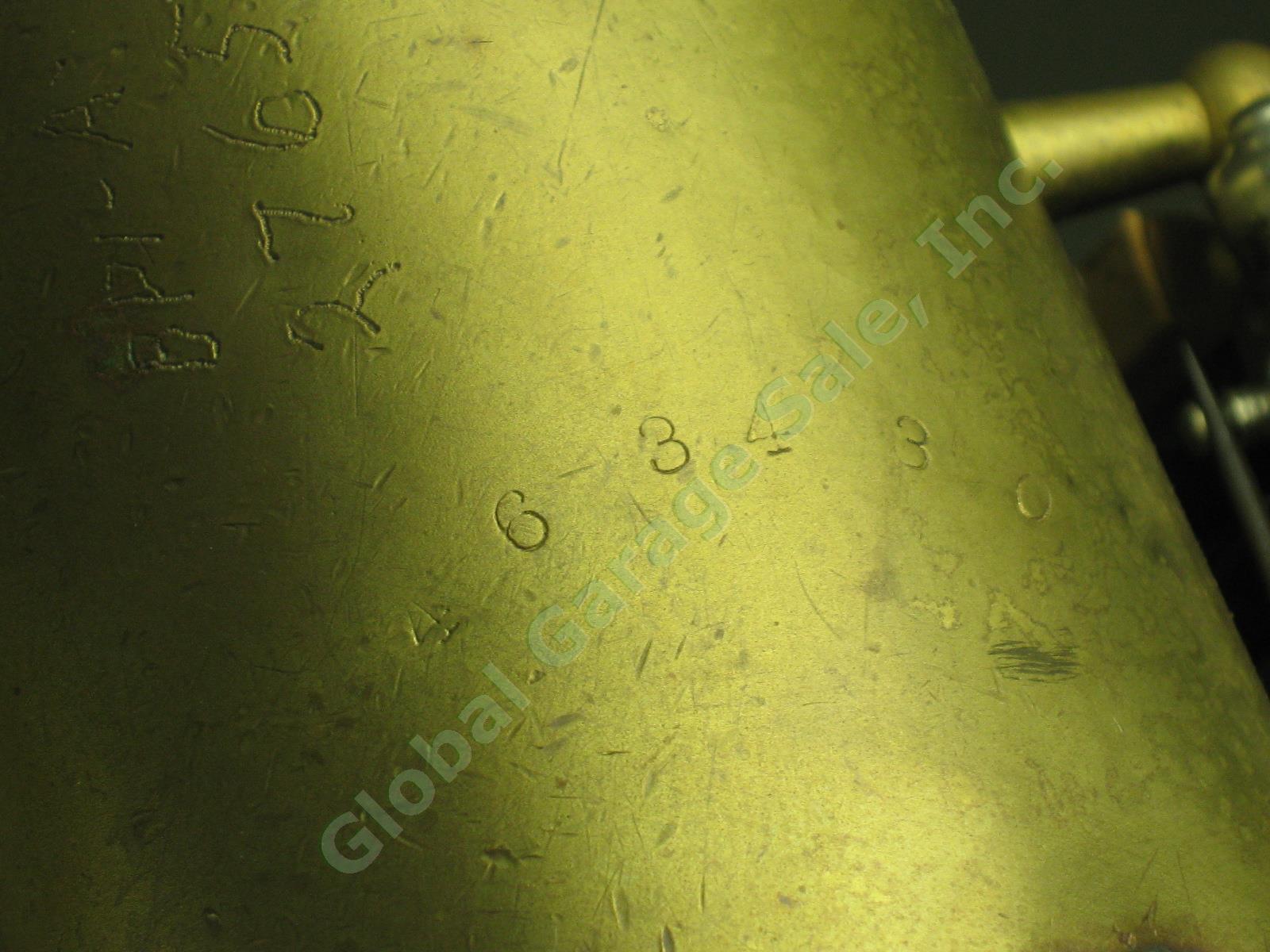 Vtg Antique Bundy Tenor Sax Re-Lacquer? Serial 463430 Hand Engraved BPI A 27656 6