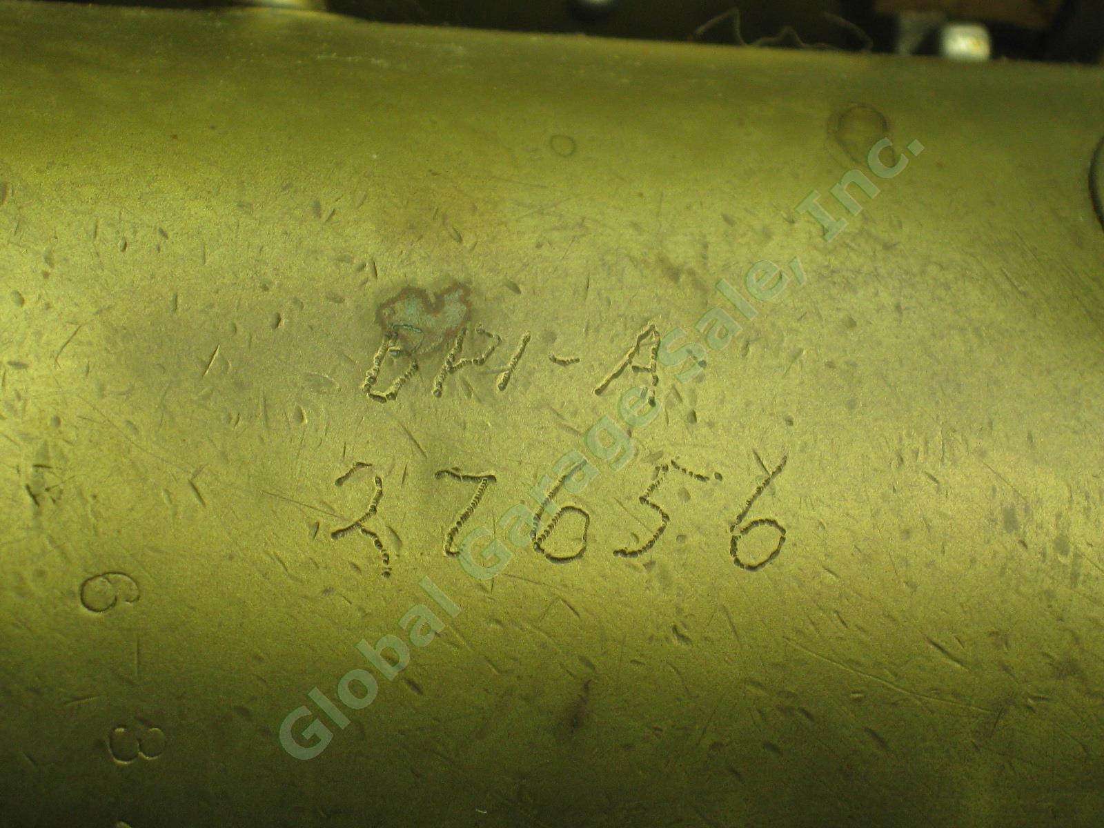 Vtg Antique Bundy Tenor Sax Re-Lacquer? Serial 463430 Hand Engraved BPI A 27656 7