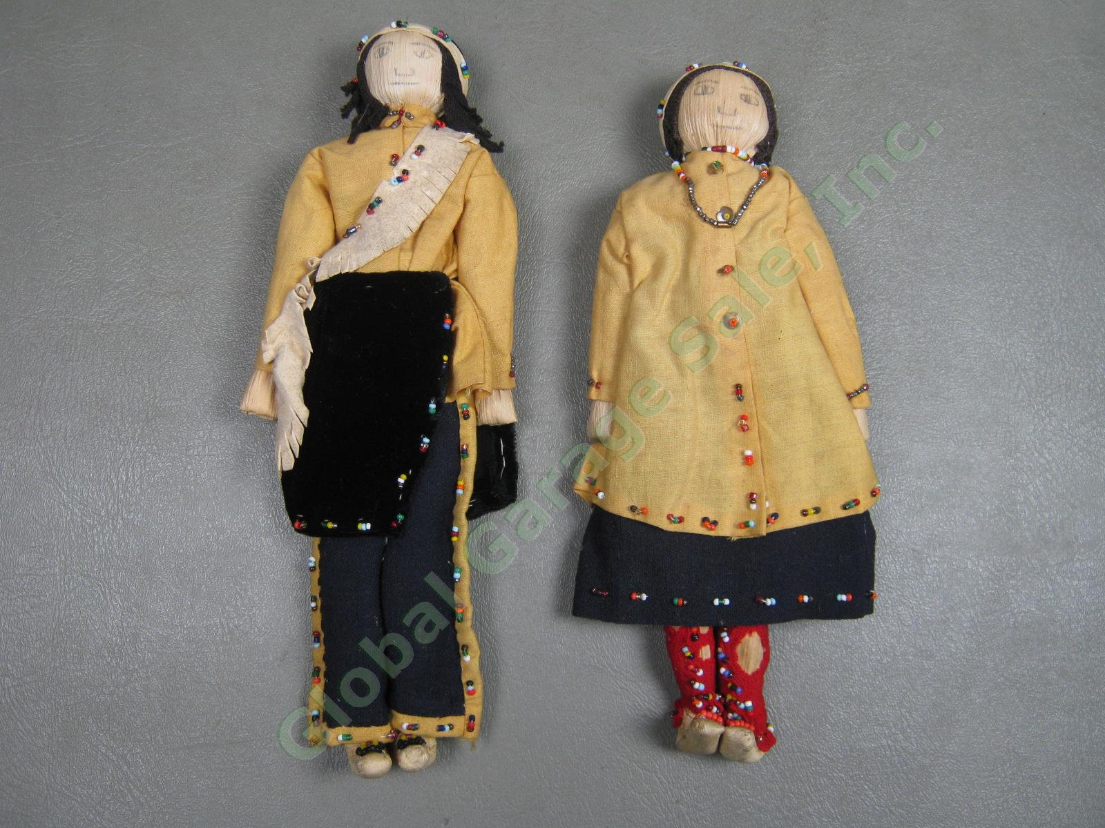 HUGE Vtg Antique 1930s-80s Native American Doll Lot Hopi Kachina Leather Beaded 1