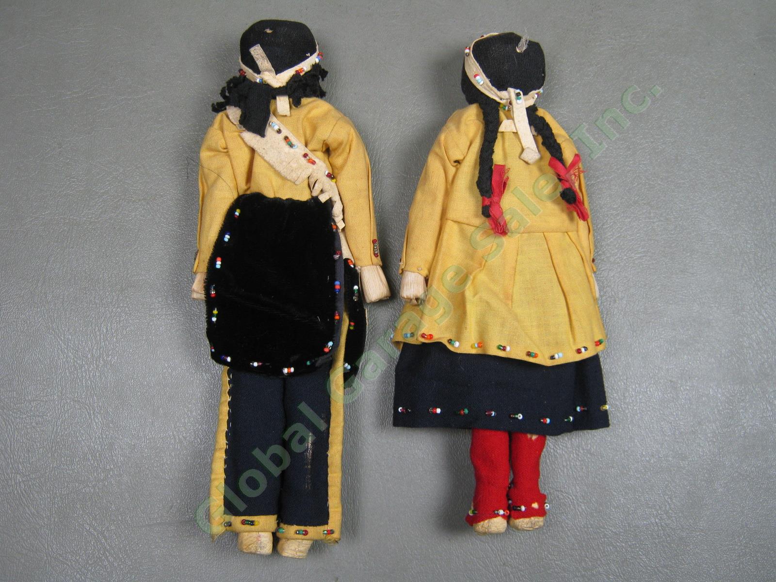 HUGE Vtg Antique 1930s-80s Native American Doll Lot Hopi Kachina Leather Beaded 3