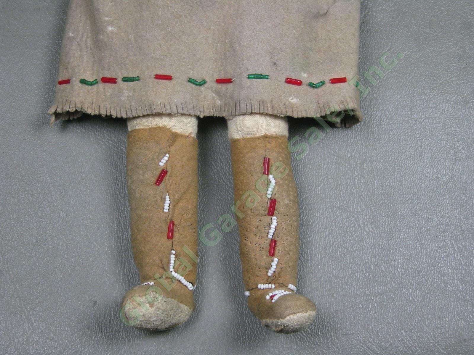 HUGE Vtg Antique 1930s-80s Native American Doll Lot Hopi Kachina Leather Beaded 7