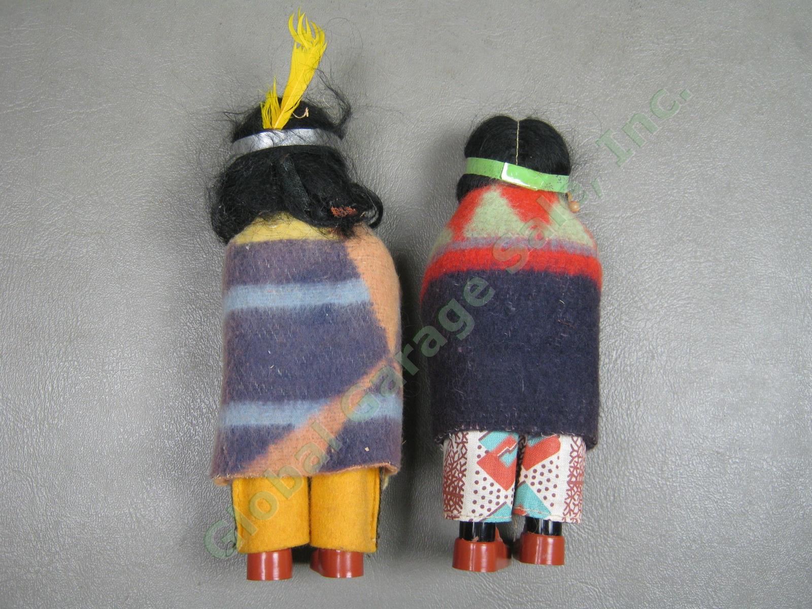 HUGE Vtg Antique 1930s-80s Native American Doll Lot Hopi Kachina Leather Beaded 14