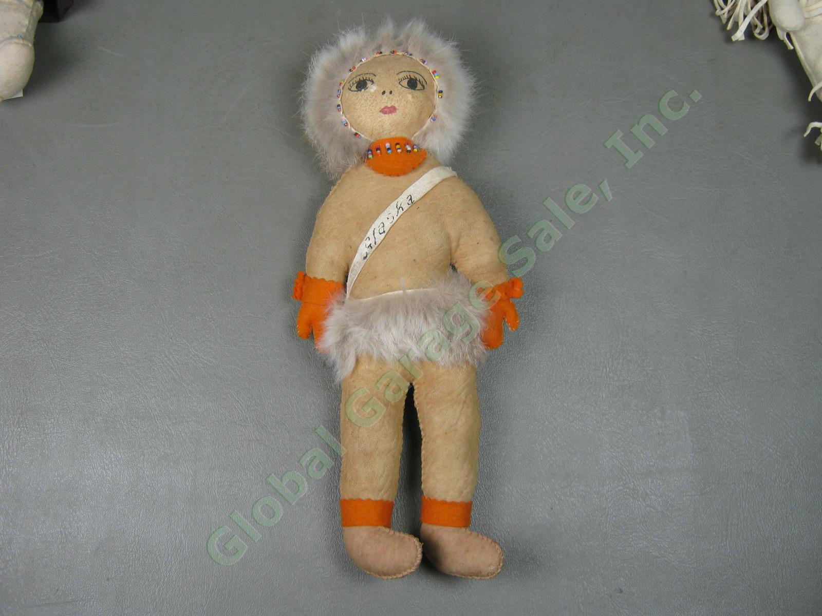 HUGE Vtg Antique 1930s-80s Native American Doll Lot Hopi Kachina Leather Beaded 25