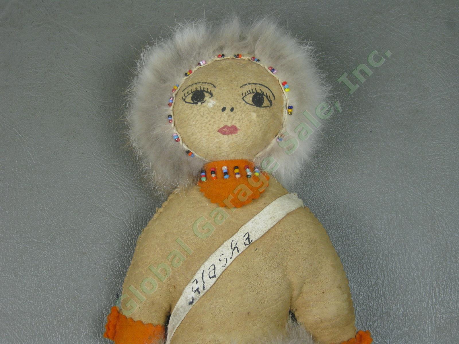 HUGE Vtg Antique 1930s-80s Native American Doll Lot Hopi Kachina Leather Beaded 26