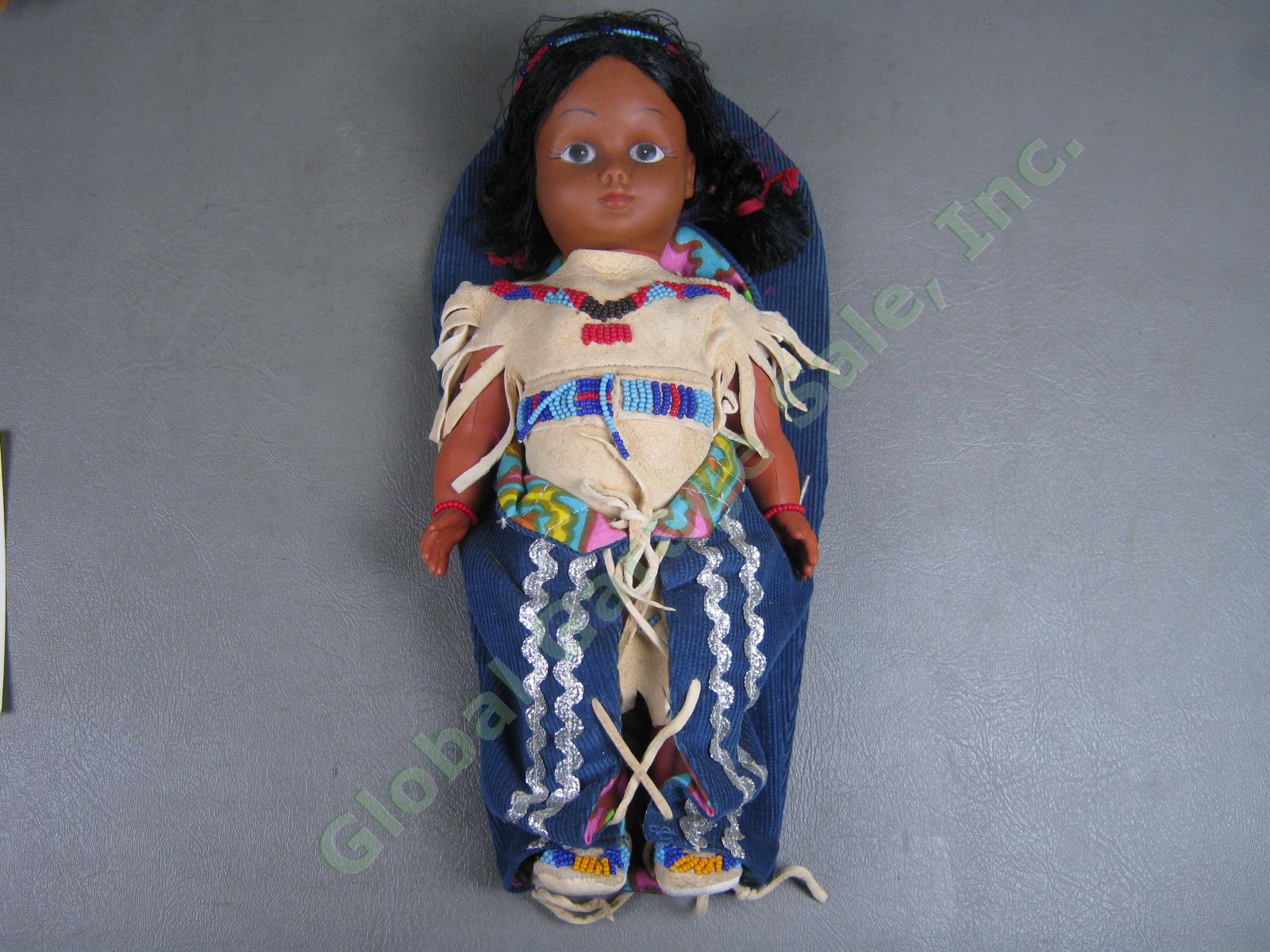 HUGE Vtg Antique 1930s-80s Native American Doll Lot Hopi Kachina Leather Beaded 45