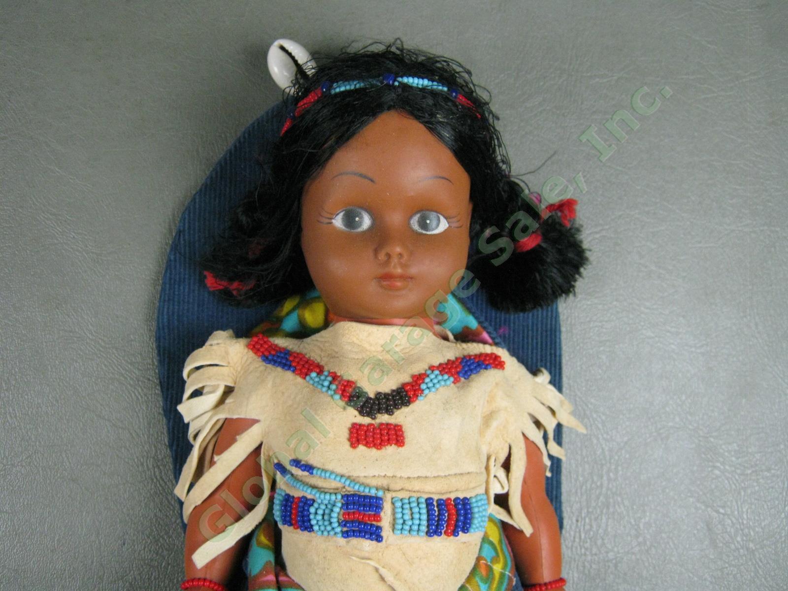 HUGE Vtg Antique 1930s-80s Native American Doll Lot Hopi Kachina Leather Beaded 46
