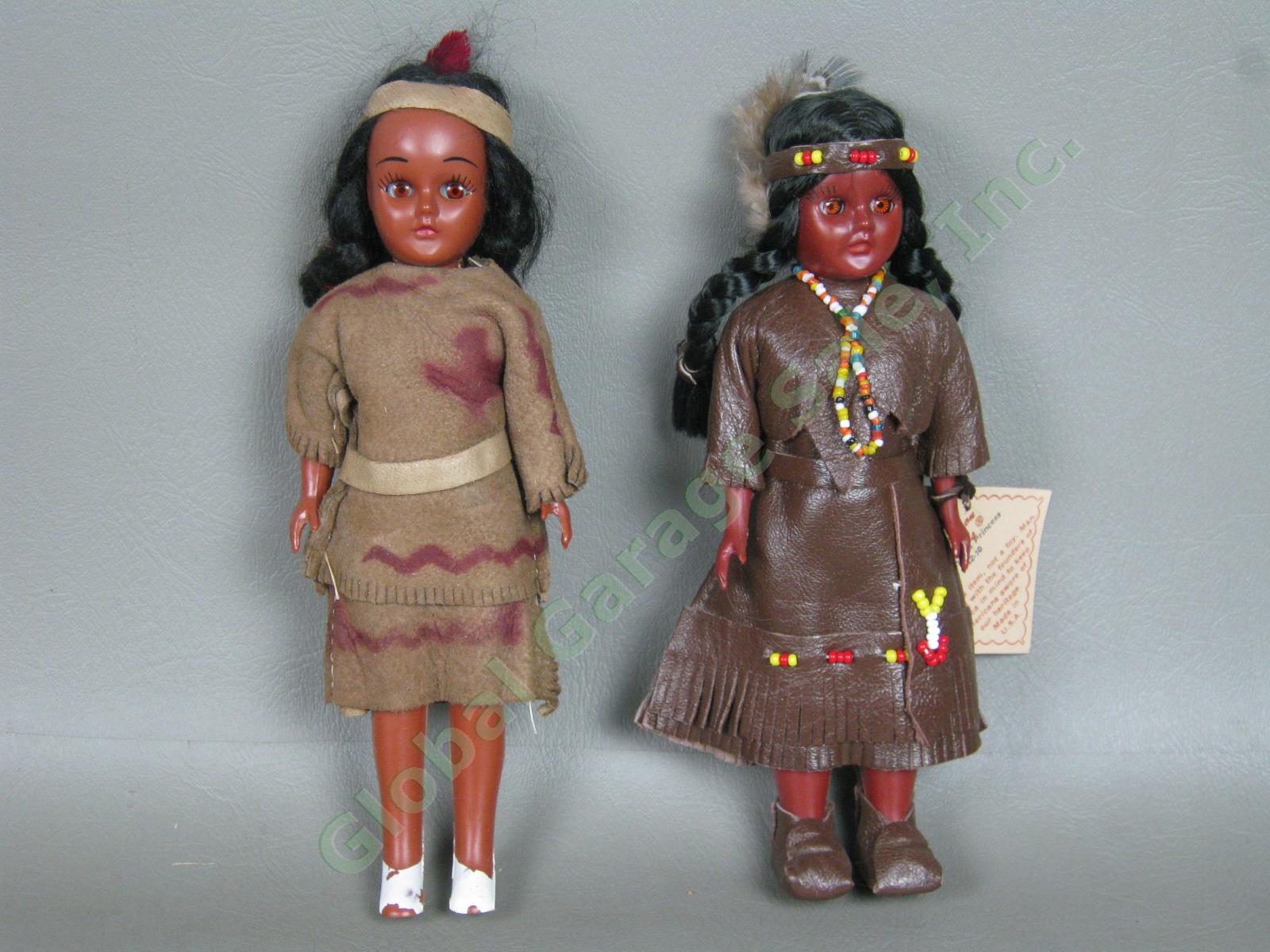 HUGE Vtg Antique 1930s-80s Native American Doll Lot Hopi Kachina Leather Beaded 49