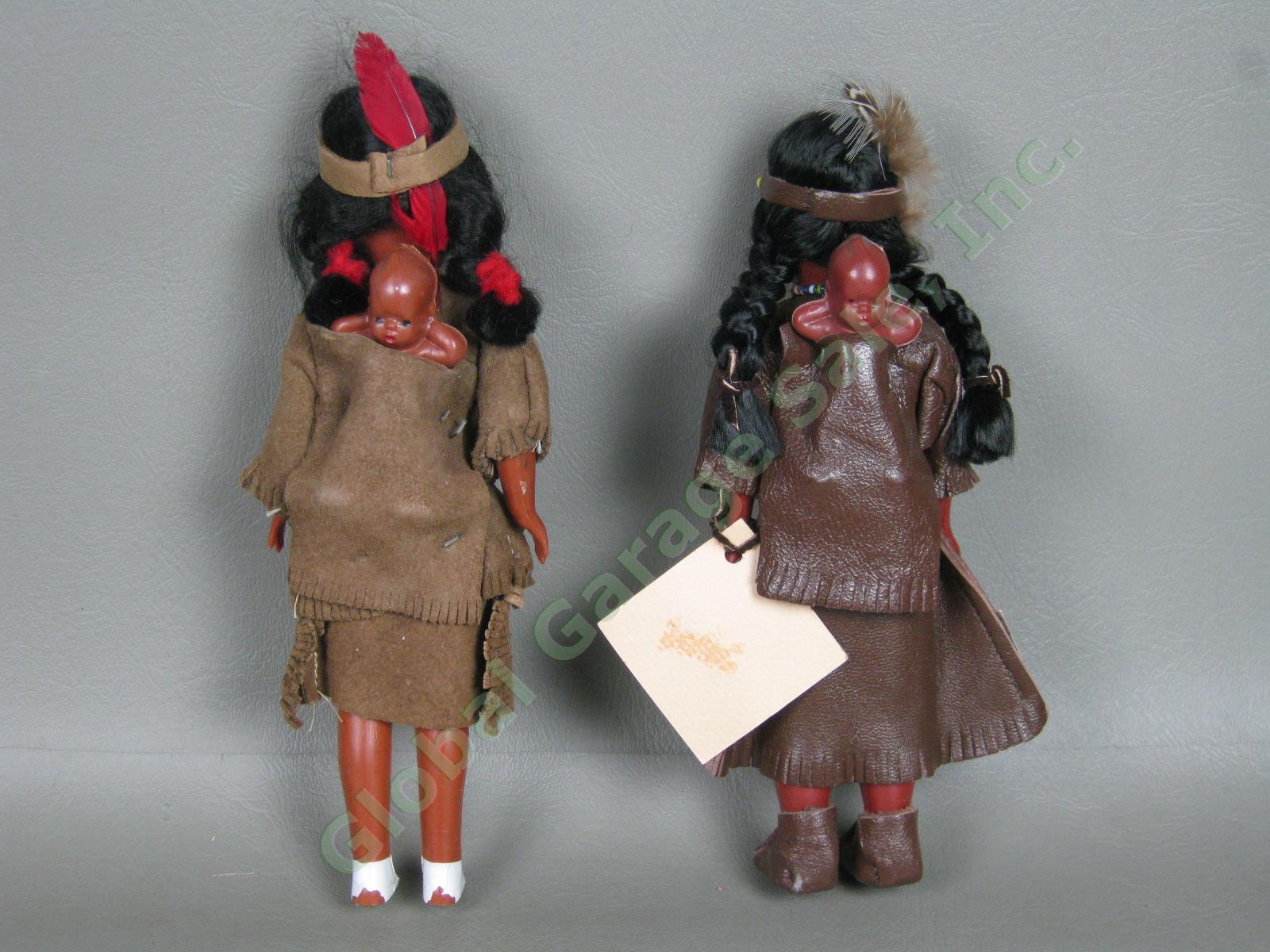 HUGE Vtg Antique 1930s-80s Native American Doll Lot Hopi Kachina Leather Beaded 50