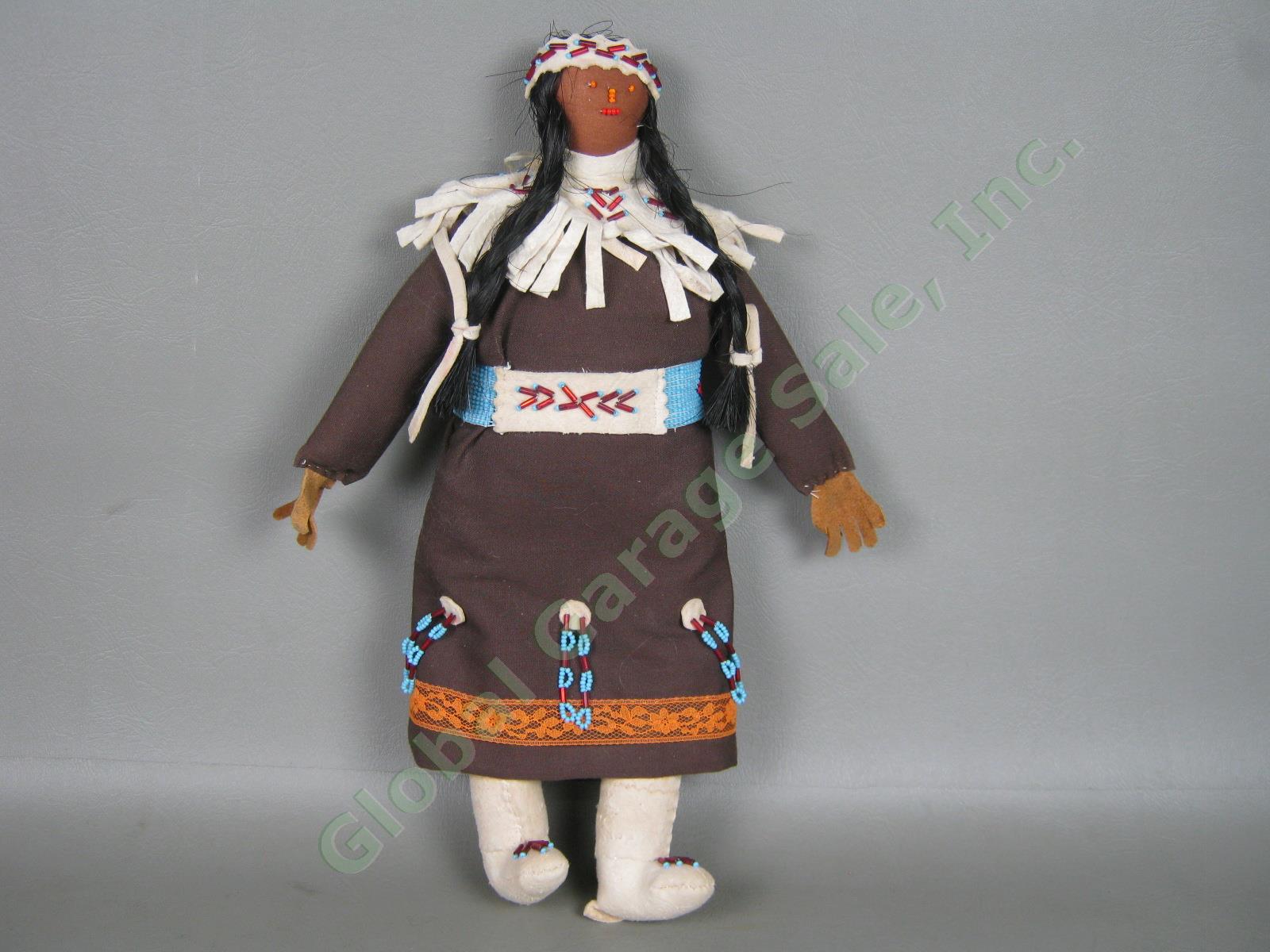 HUGE Vtg Antique 1930s-80s Native American Doll Lot Hopi Kachina Leather Beaded 55