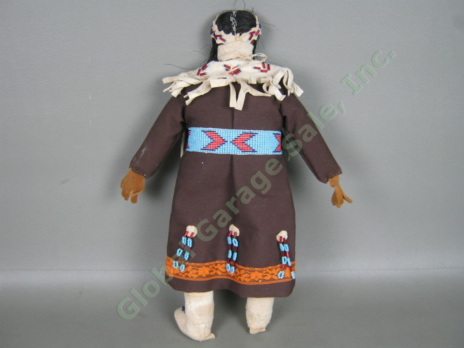 HUGE Vtg Antique 1930s-80s Native American Doll Lot Hopi Kachina Leather Beaded 57