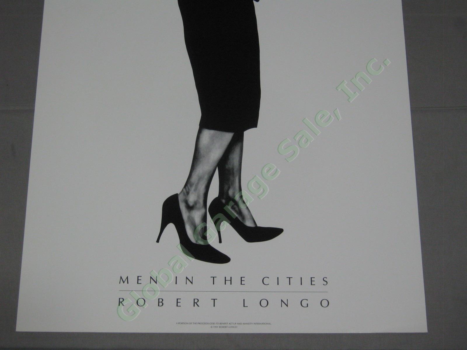 4 Vintage 1991 Robert Longo Men In The Cities Art Print Poster Lot 25"x40" NR! 2