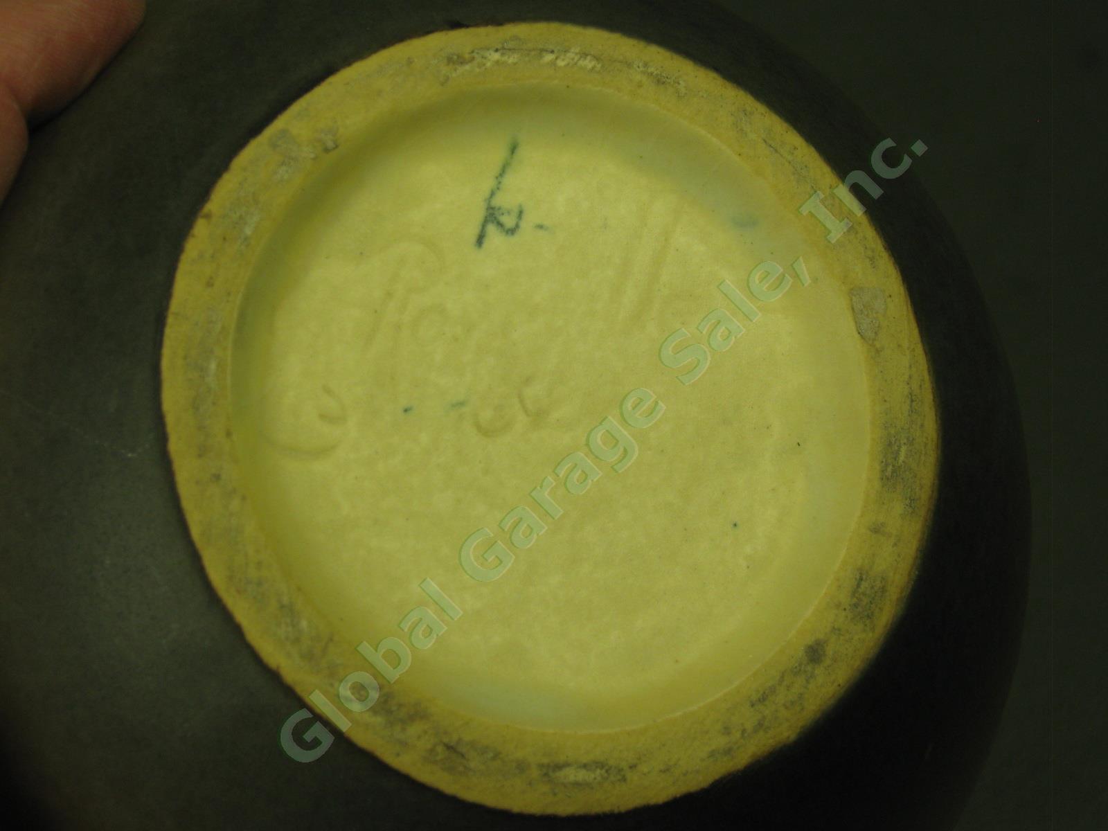 Vtg Antique 1938 Roseville Pottery USA Fuchsia Ice Lip Pitcher #1322 Brown 8.25" 6