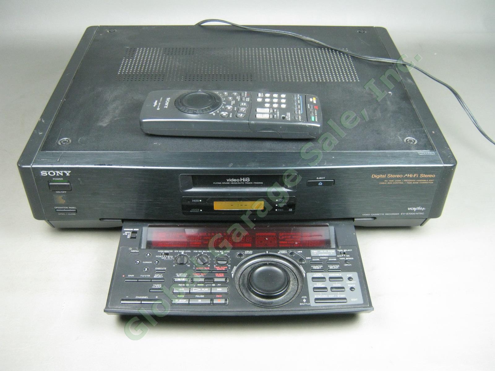 Sony EV-S7000 Hi8 8mm Digital HiFi Editing VCR Player Recorder +Remote Bundle NR