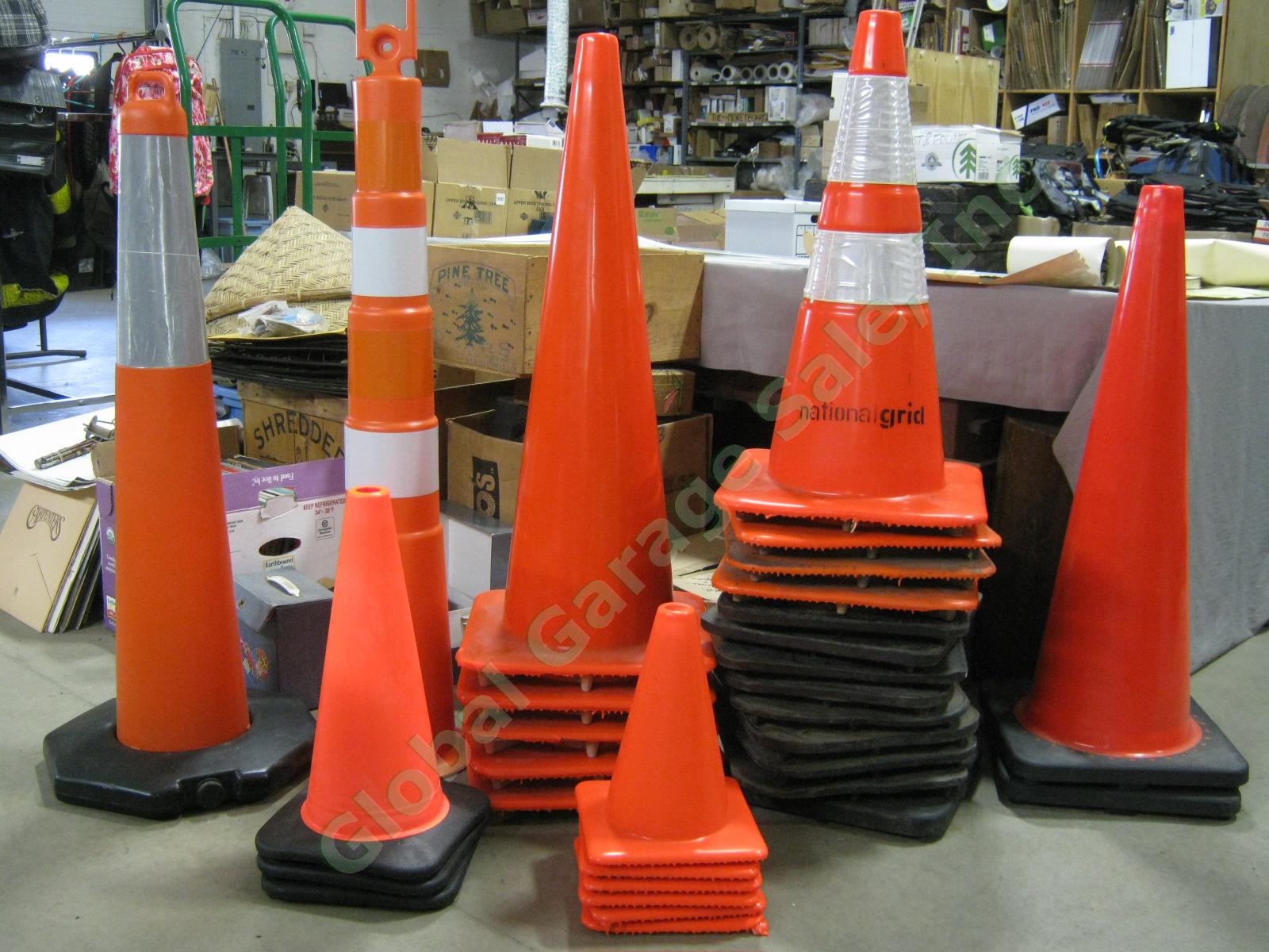 26 New + Used Orange Traffic Control Cones Lot 12" 18" 28" 36" 42" Reflective +