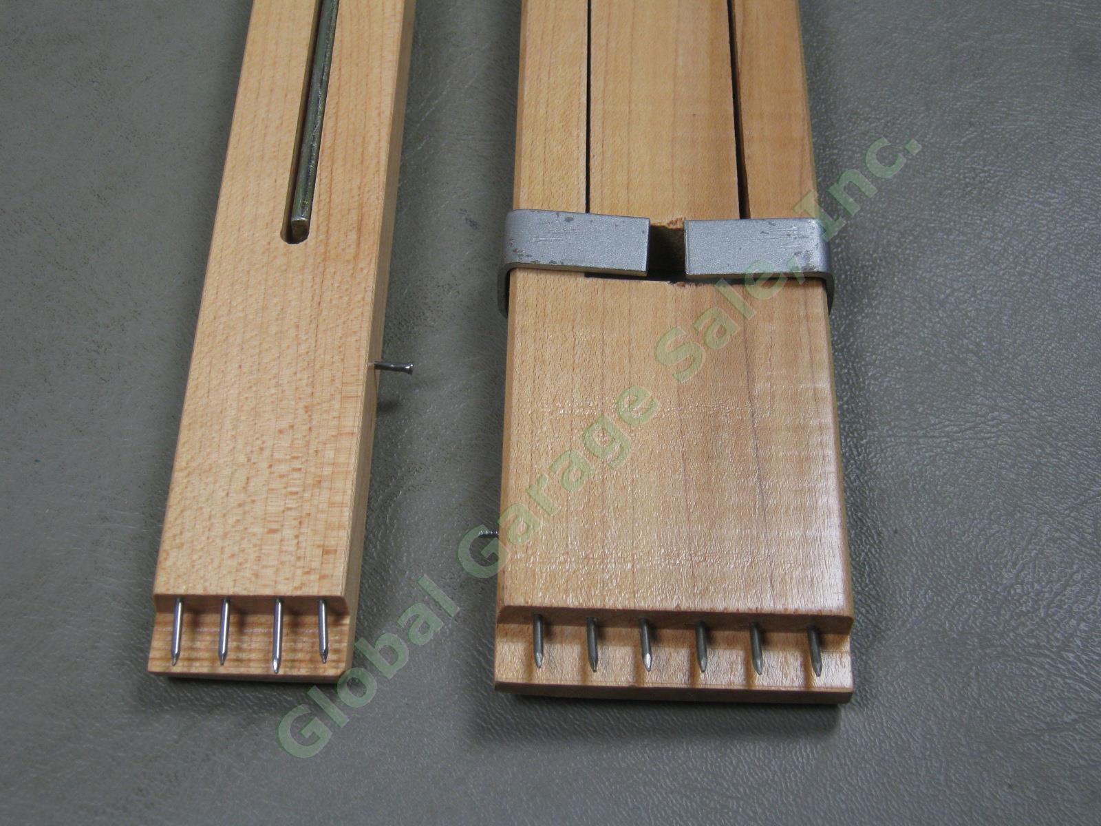 2 Leclerc Adjustable Wooden Weaving Loom Temples Lot 16"-22" +36"-60" NO RESERVE 2