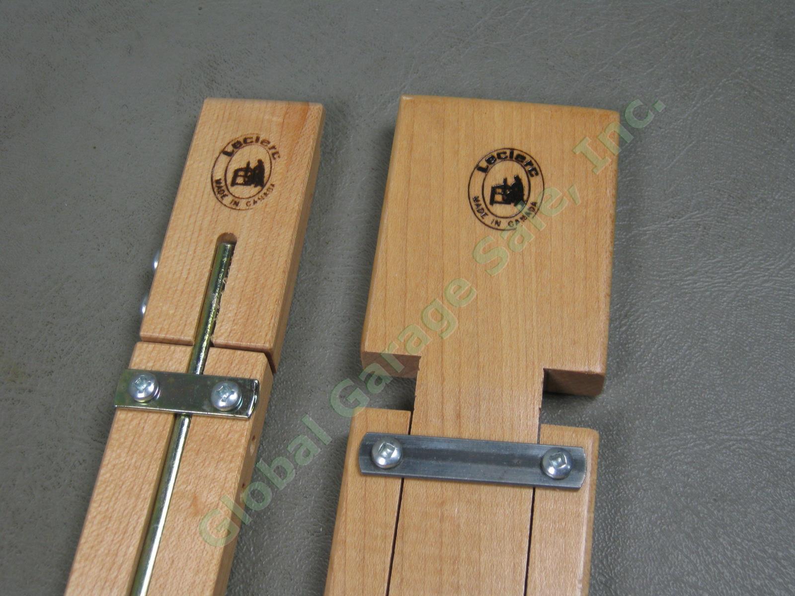 2 Leclerc Adjustable Wooden Weaving Loom Temples Lot 16"-22" +36"-60" NO RESERVE 3